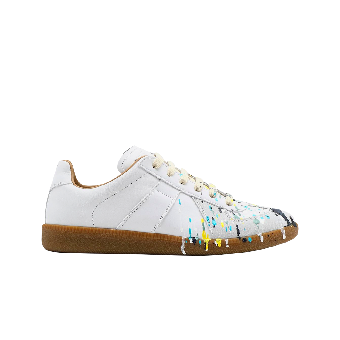 (W) 메종 마르지엘라 레플리카 페인트 드롭 스니커즈 라이트 그레이((W) Maison Margiela Replica Paint Drop Sneakers Light Grey)