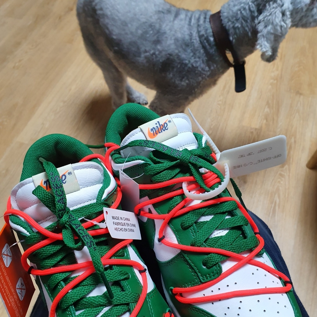 Nike x Off-White Dunk Low Pine Green 착용 스타일 - 2