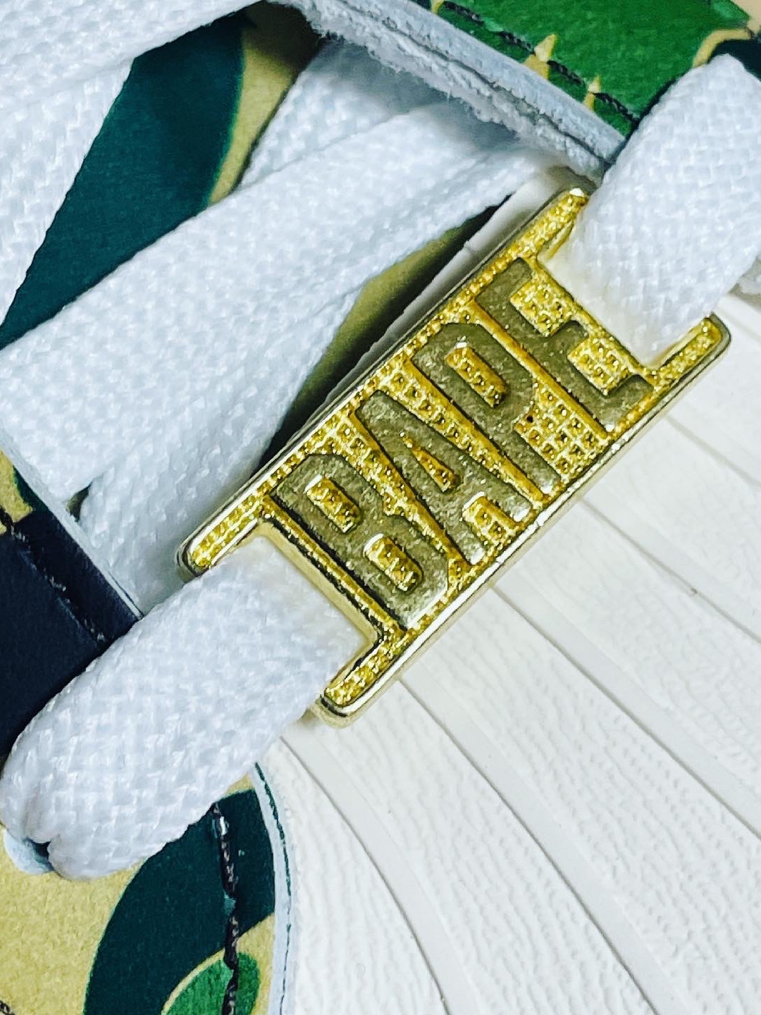 Adidas x BAPE Superstar 80s Green Camo 착용 스타일 - 5