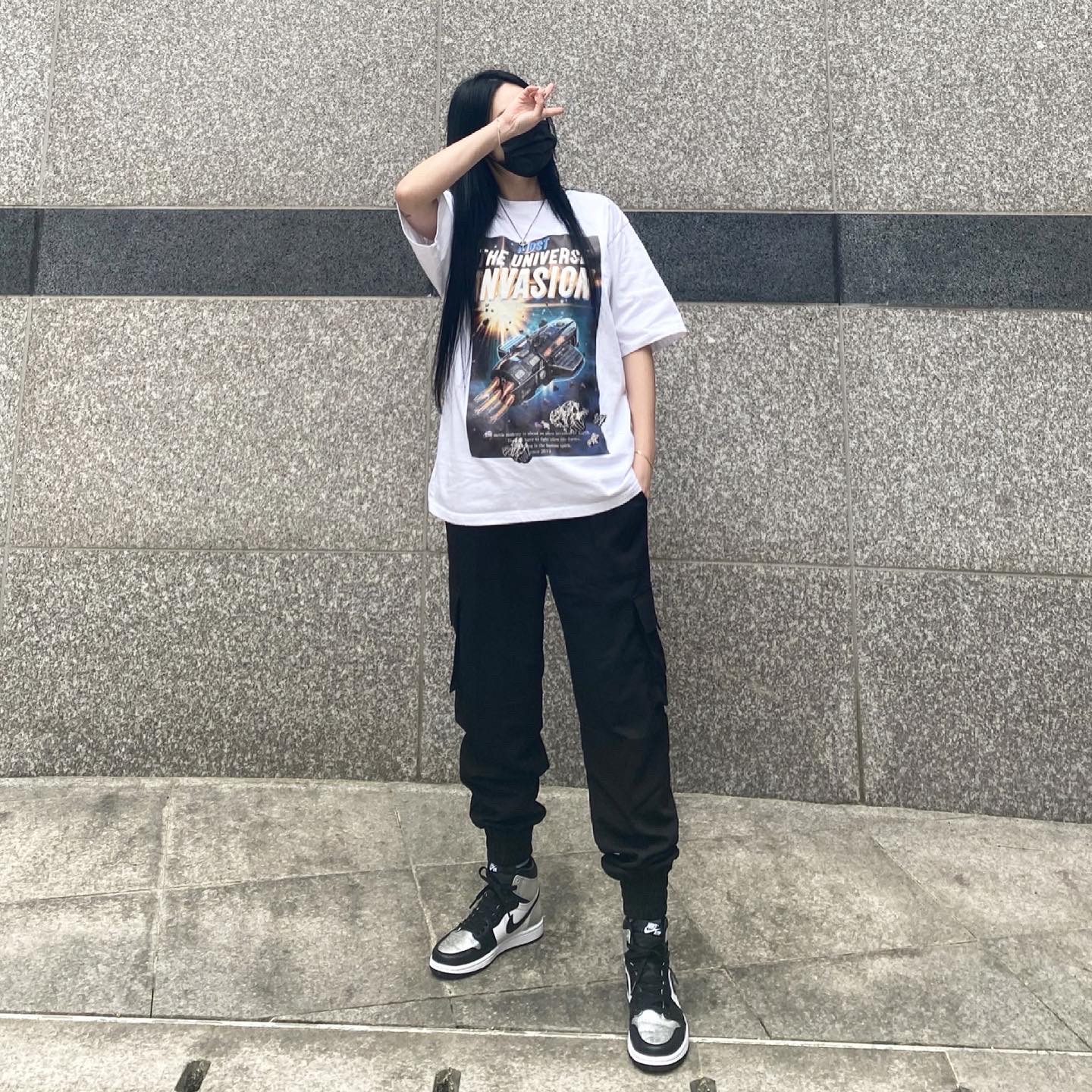 (W) Jordan 1 Retro High OG Silver Toe 착용 스타일 - 1