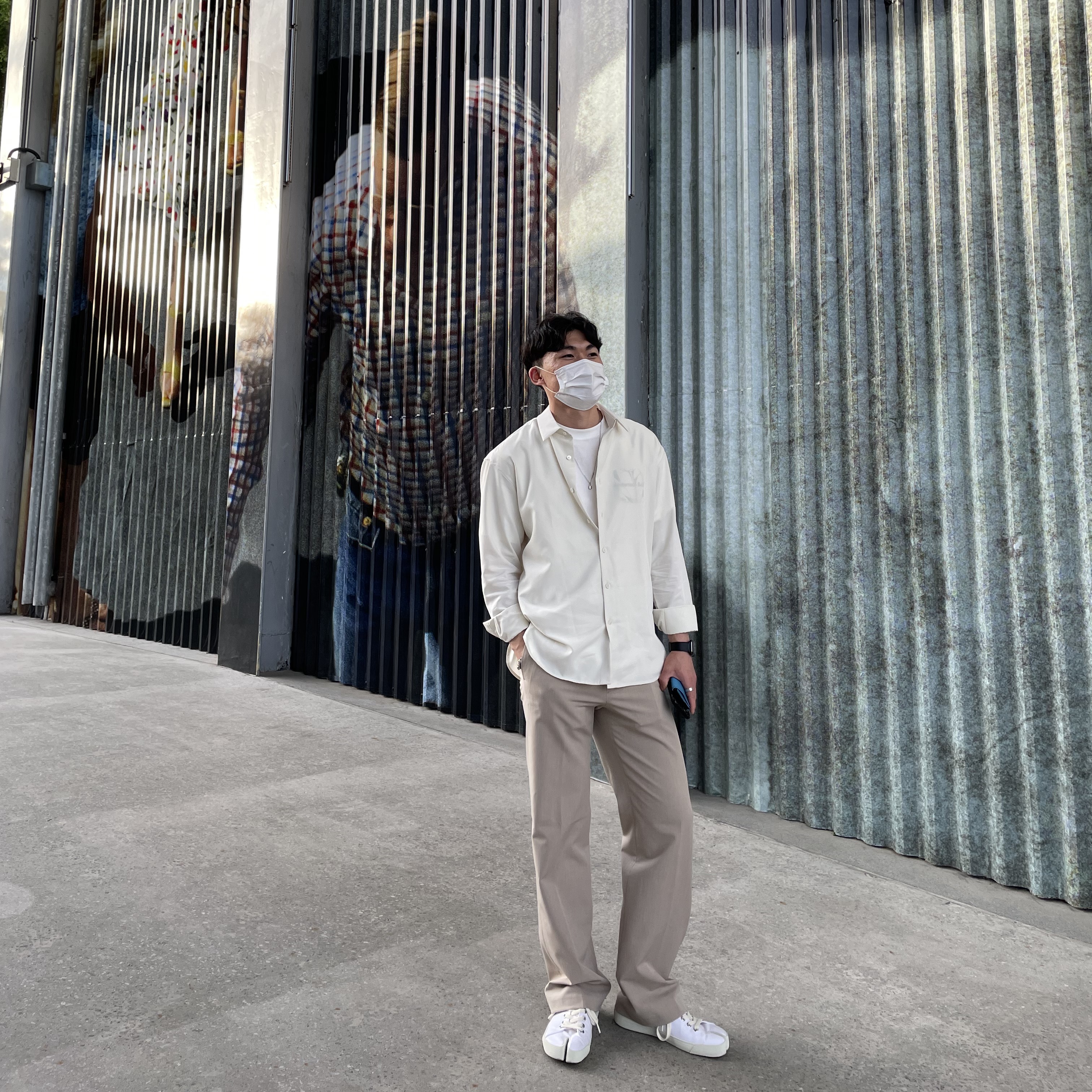 Maison Margiela Tabi Low White 착용 스타일