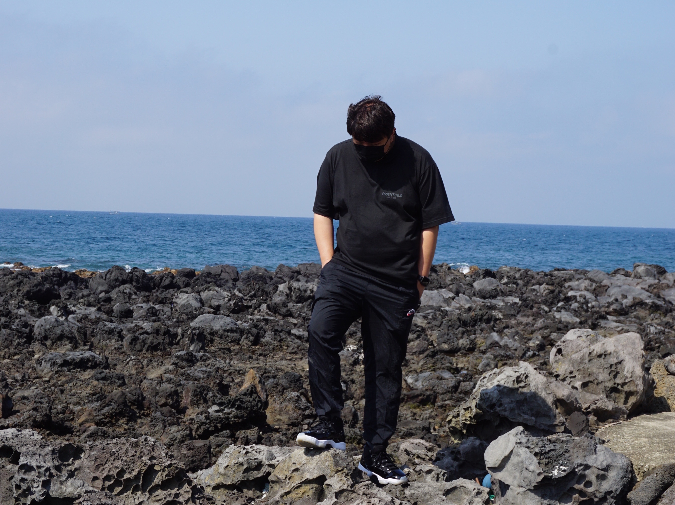 Jordan 11 Retro Jubilee, Essentials Short Sleeve Boxy Polo Dark Slate/Stretch Limo/Black - 20SS 착용 스타일
