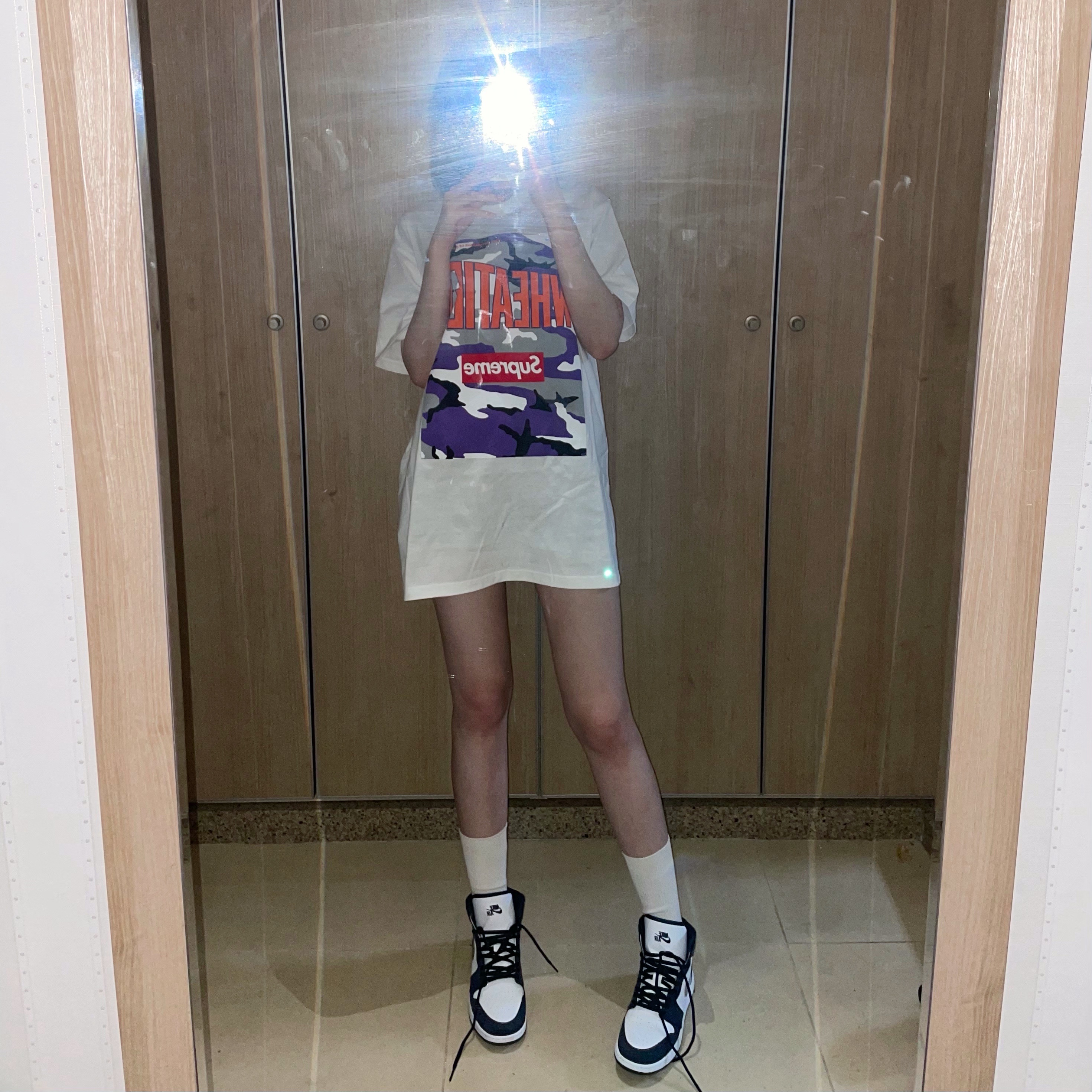 Supreme Wheaties T-Shirt White - 21SS, Jordan 1 Retro High OG CO.JP Midnight Navy 착용 스타일 - 5