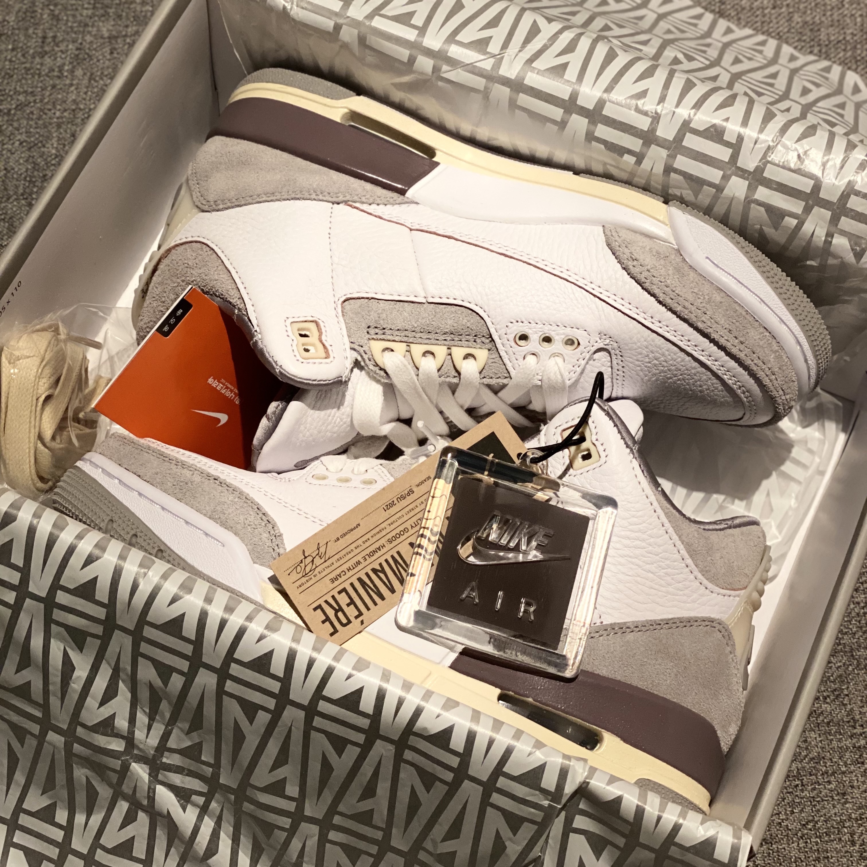 (W) Jordan 3 x A Ma Maniere Retro SP 착용 스타일 - 1