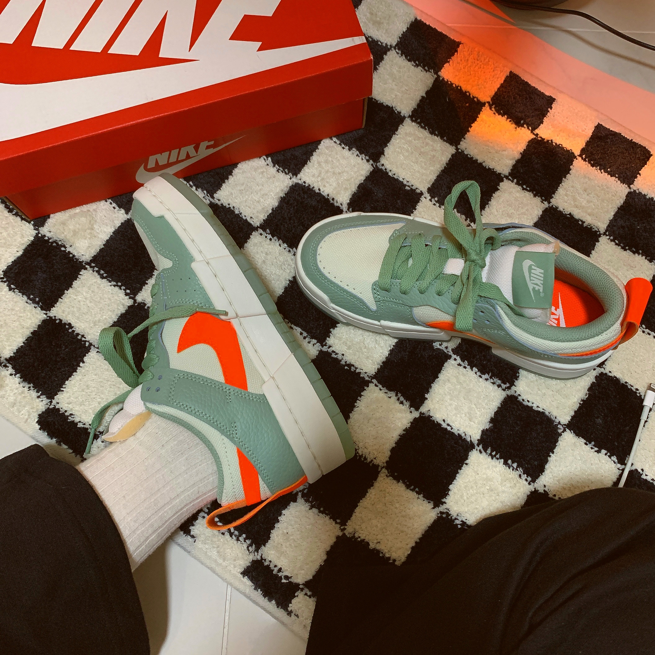 (W) Nike Dunk Low Disrupt Sea Glass 착용 스타일