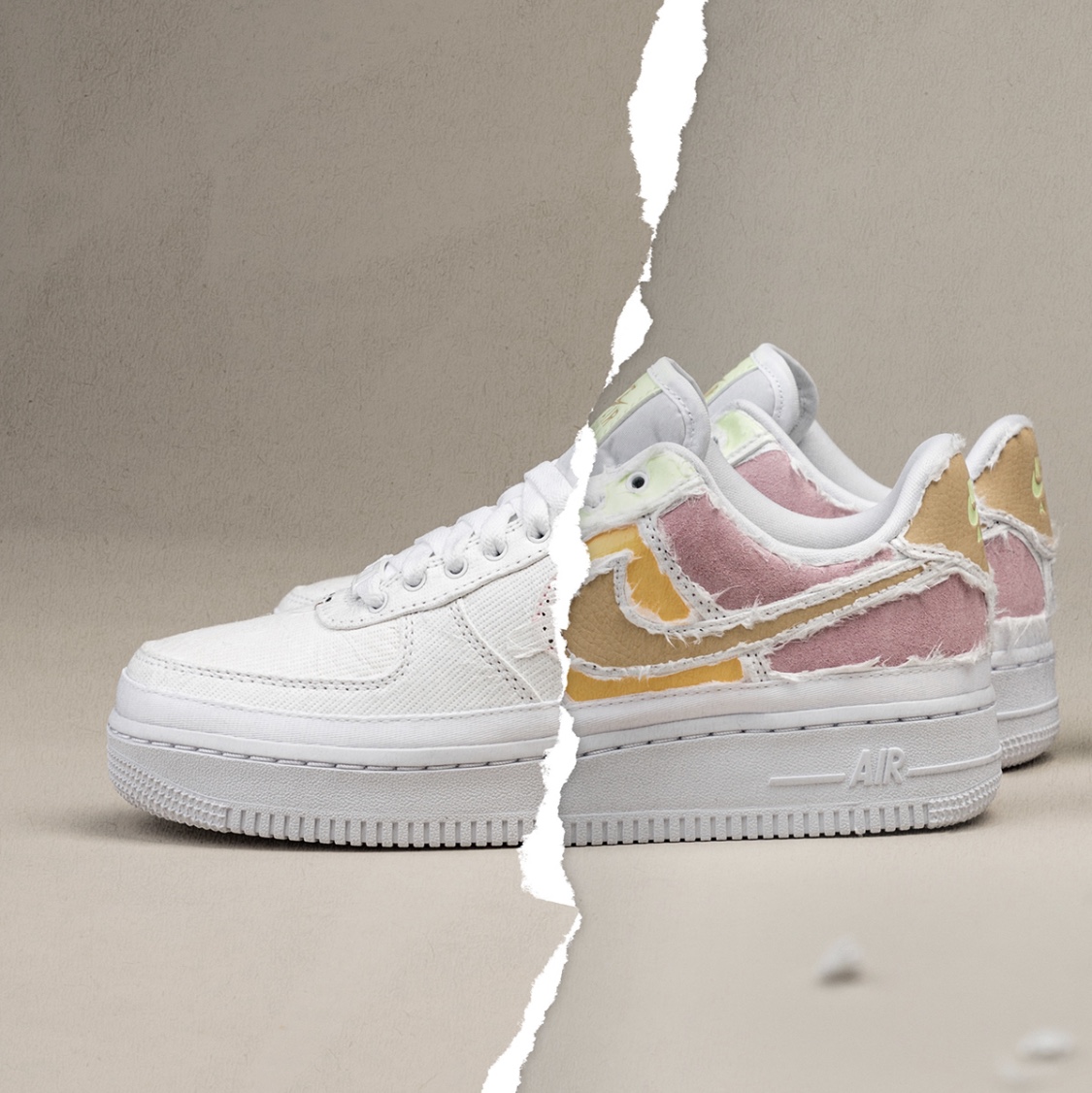 (W) Nike Air Force 1 '07 PRM Tear Away Arctic Punch 착용 스타일 - 2