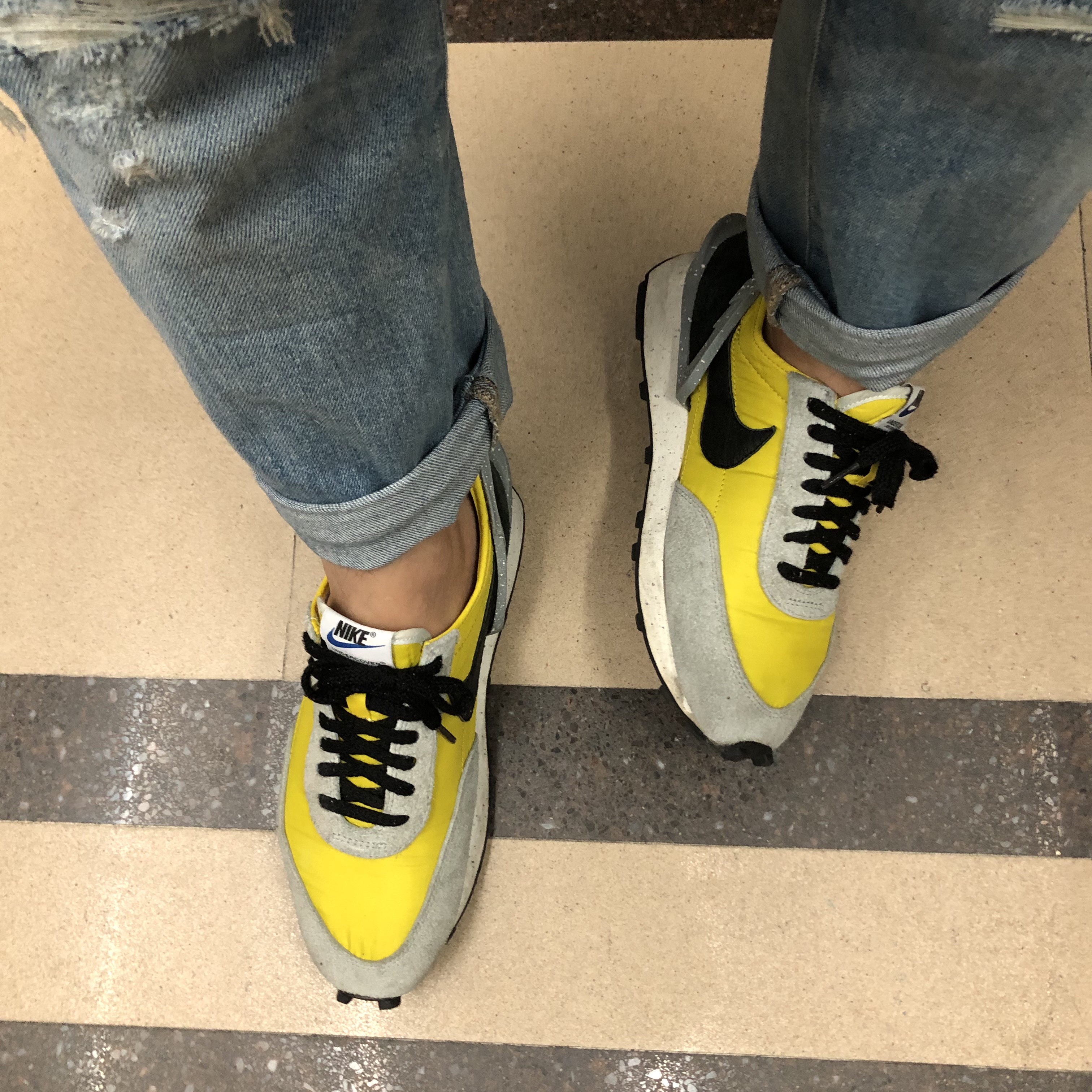 Nike x Undercover Daybreak Bright Citron 착용 스타일