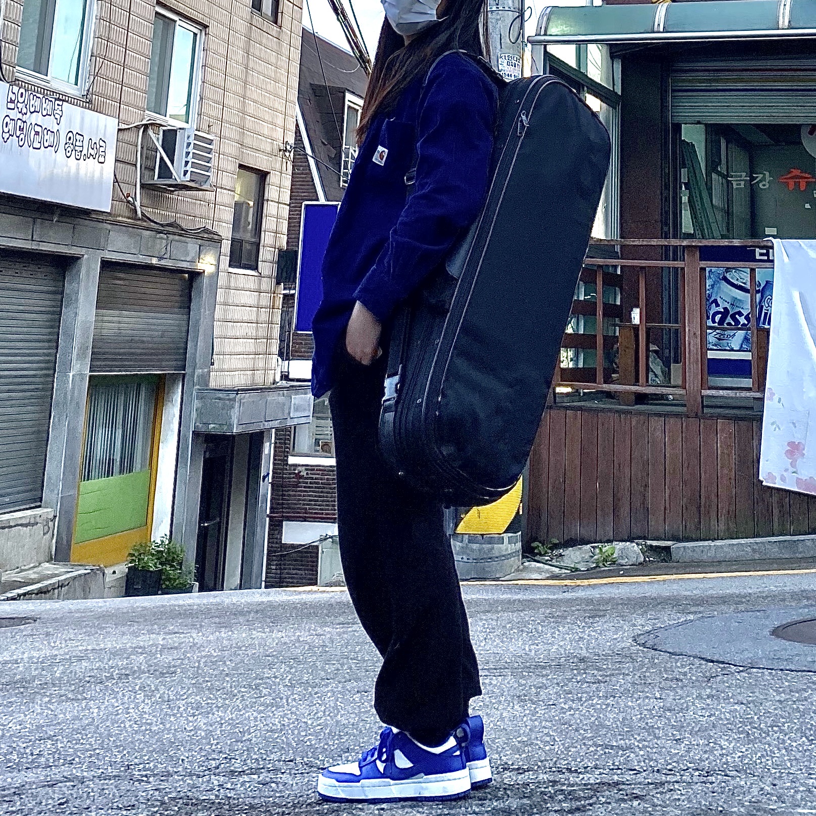 (W) Nike Dunk Low Disrupt Game Royal 착용 스타일