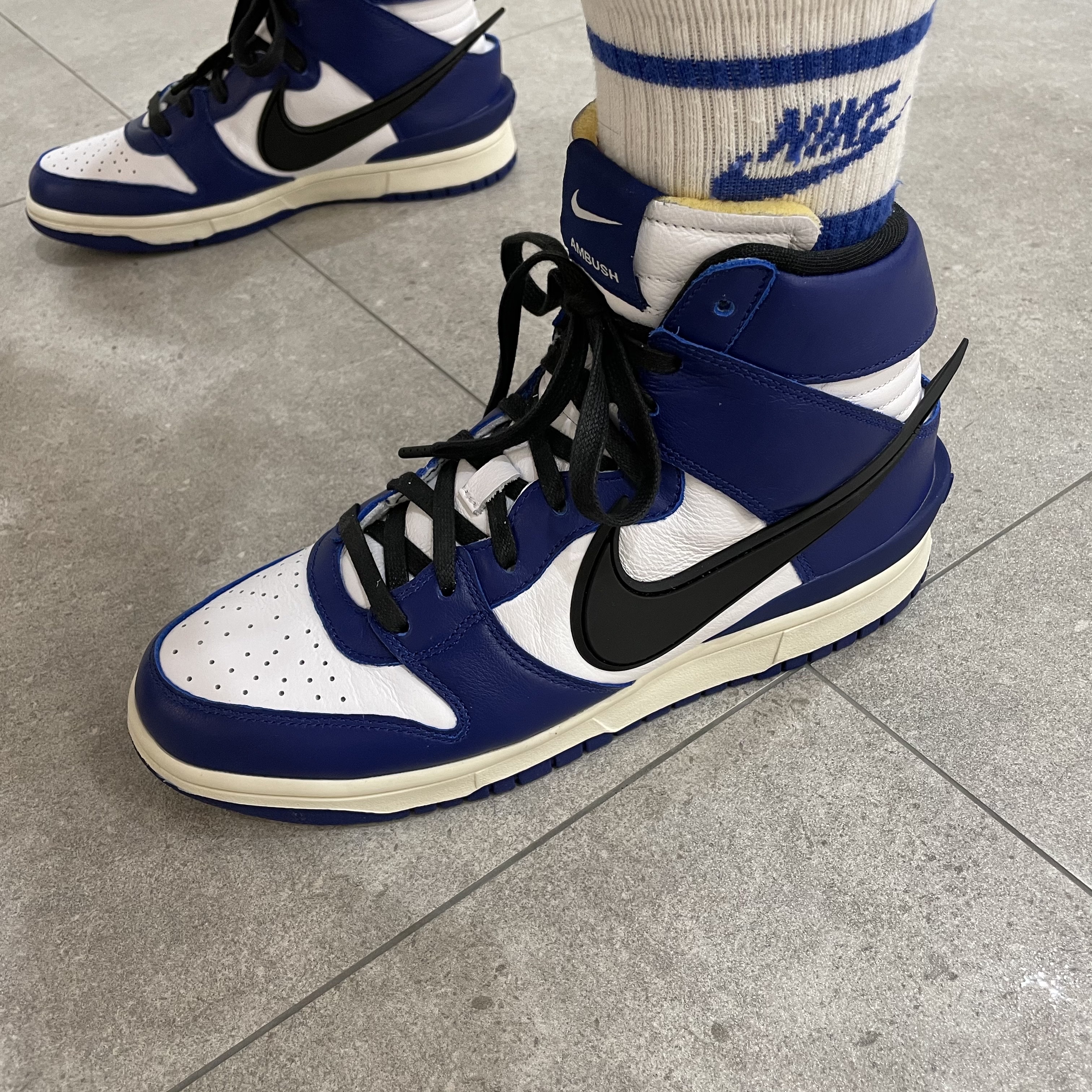 Nike x Ambush Dunk High Deep Royal Blue 착용 스타일