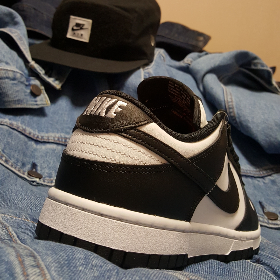 Nike Dunk Low Retro Black, (W) Nike Dunk Low Black 착용 스타일 - 1
