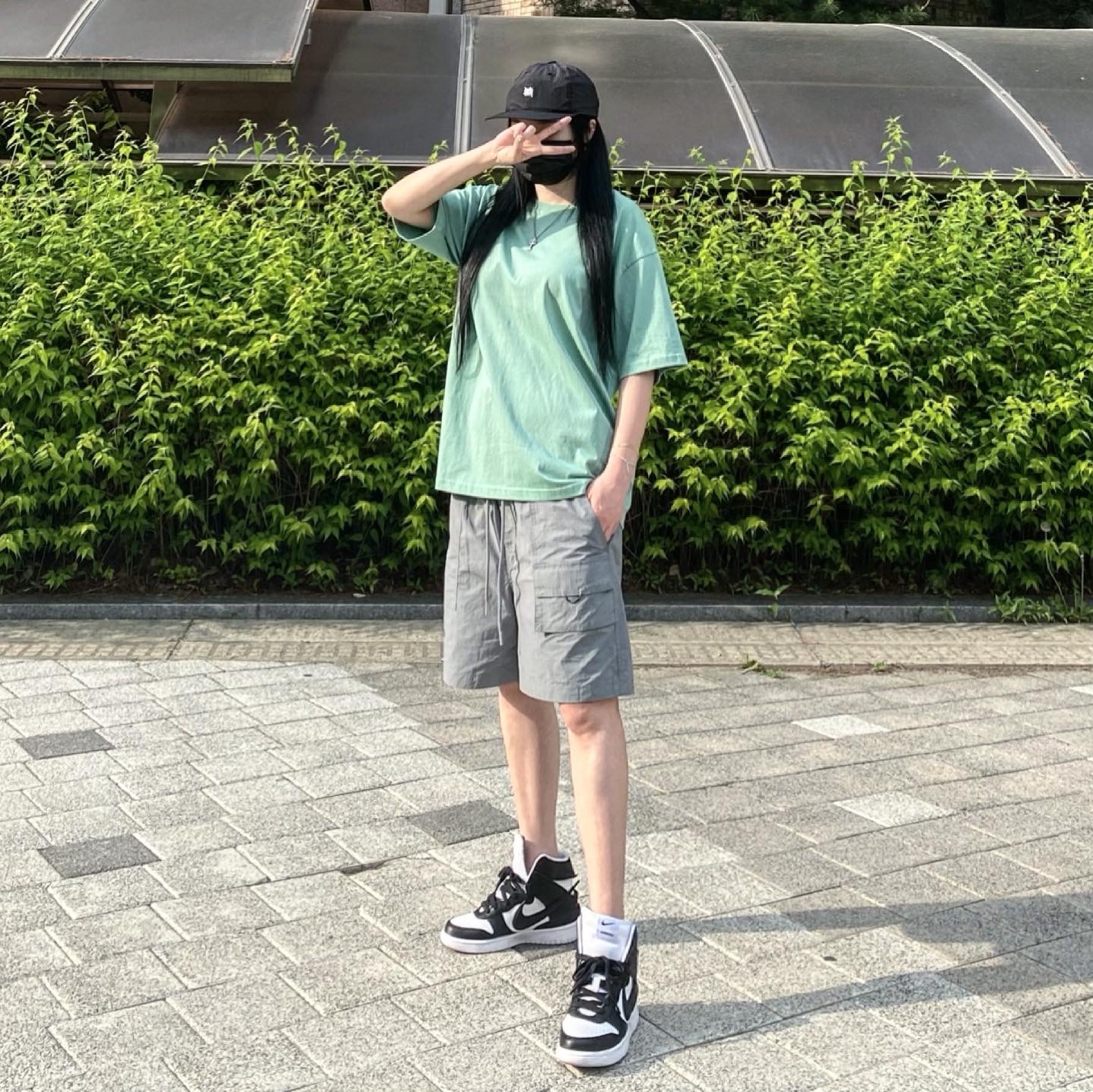 Nike x Ambush Dunk High Black 착용 스타일 - 2