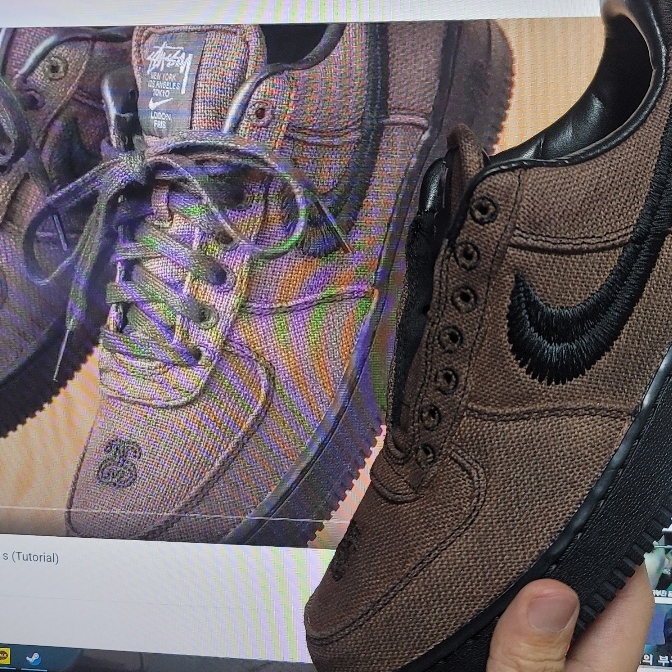 Nike x Stussy Air Force 1 Low Triple Black 착용 스타일 - 3