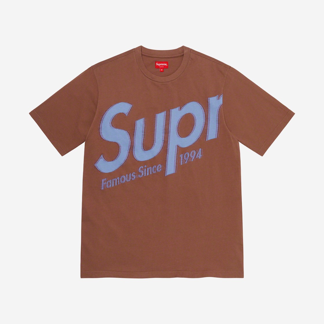 Supreme Intarsia Spellout S/S Top Brown - 21SS 상세 이미지 1