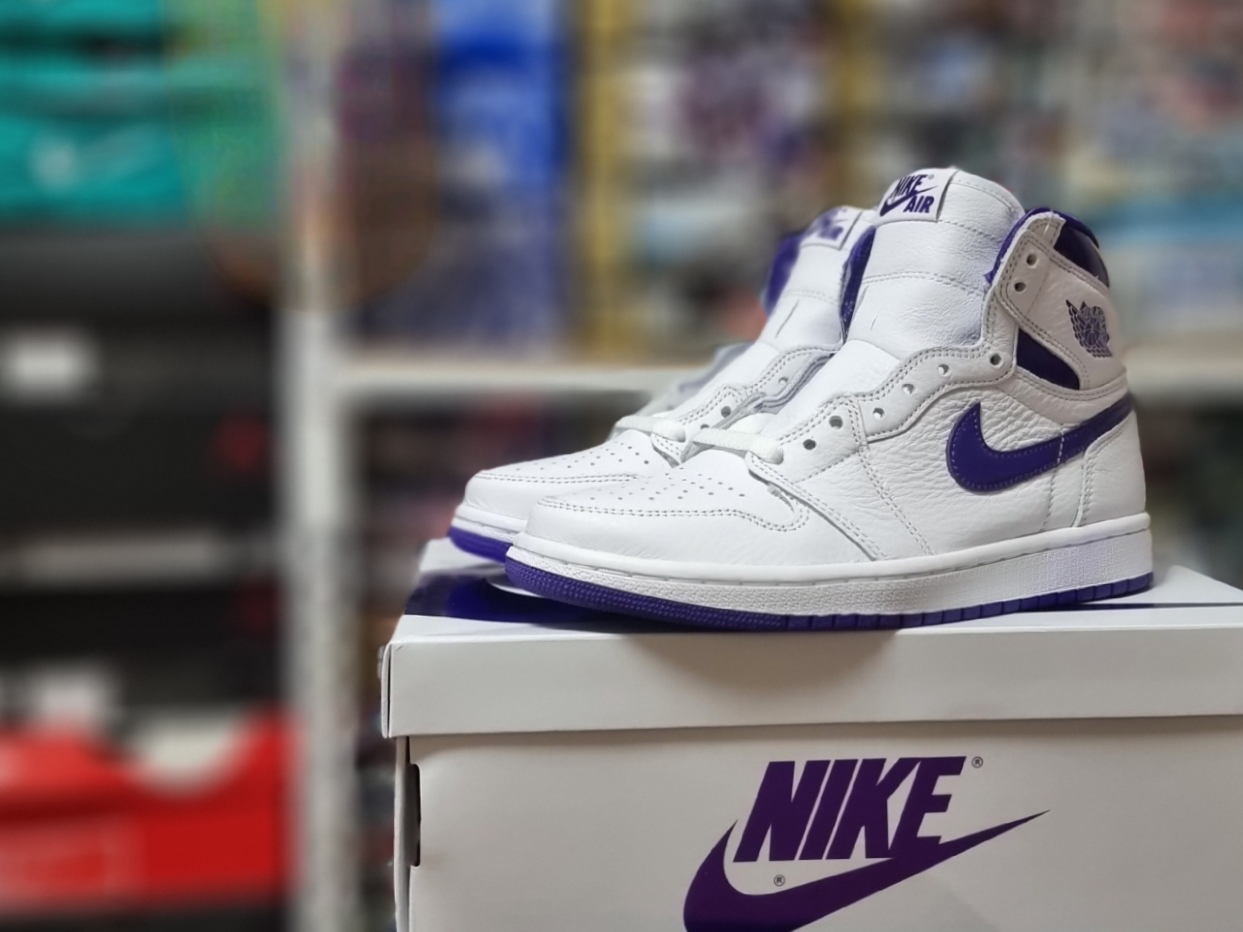 (W) Jordan 1 High OG Court Purple 착용 스타일