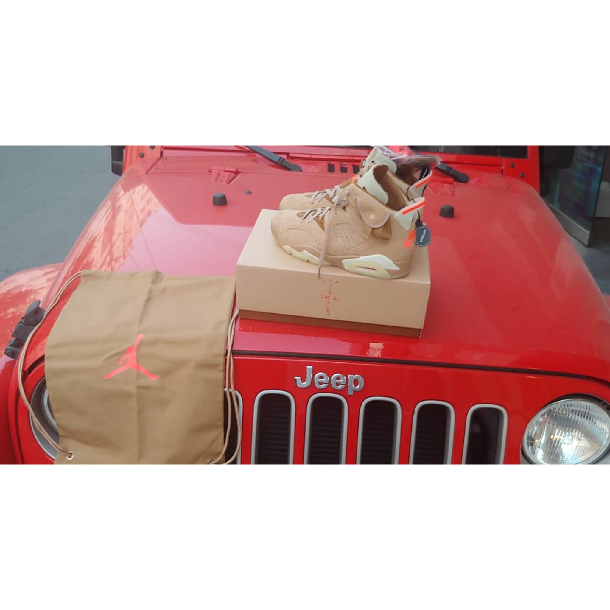 Jordan 6 x Travis Scott Retro SP British Khaki 착용 스타일 - 1