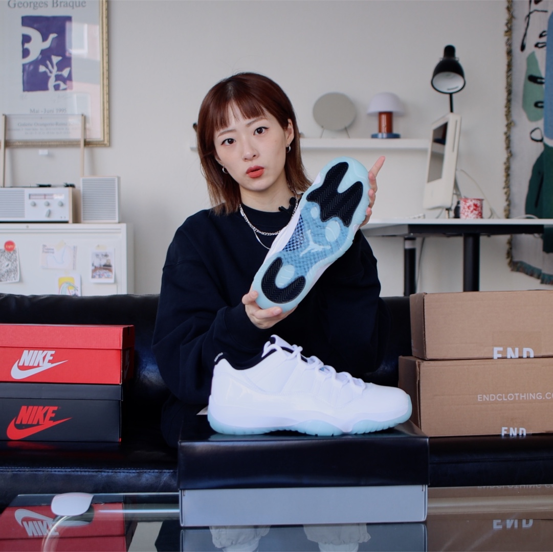 Jordan 1 Retro High OG University Blue, Nike x Stussy NRG ZR Fleece Crewneck Black - US/EU 착용 스타일 - 2