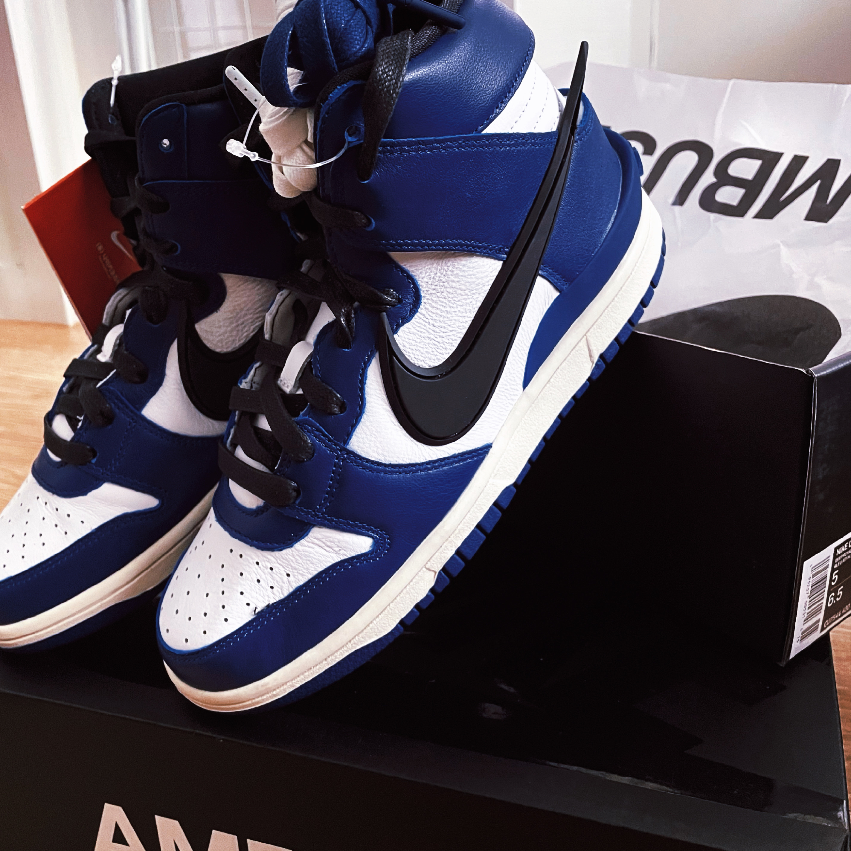 Nike x Ambush Dunk High Deep Royal Blue 착용 스타일