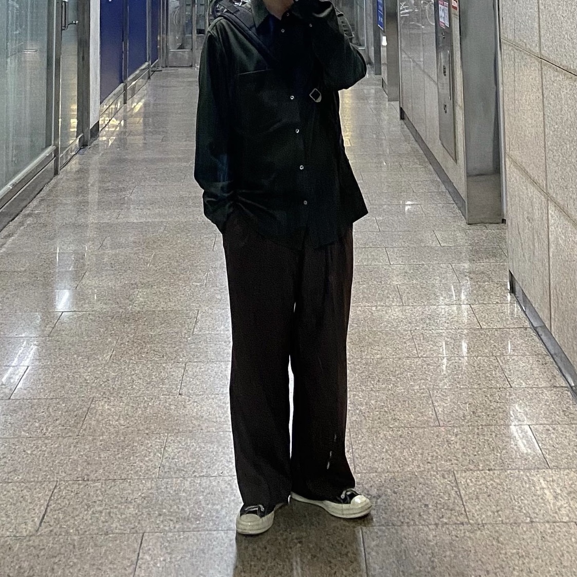Converse x Play Comme des Garcons Chuck 70 Ox Black 착용 스타일