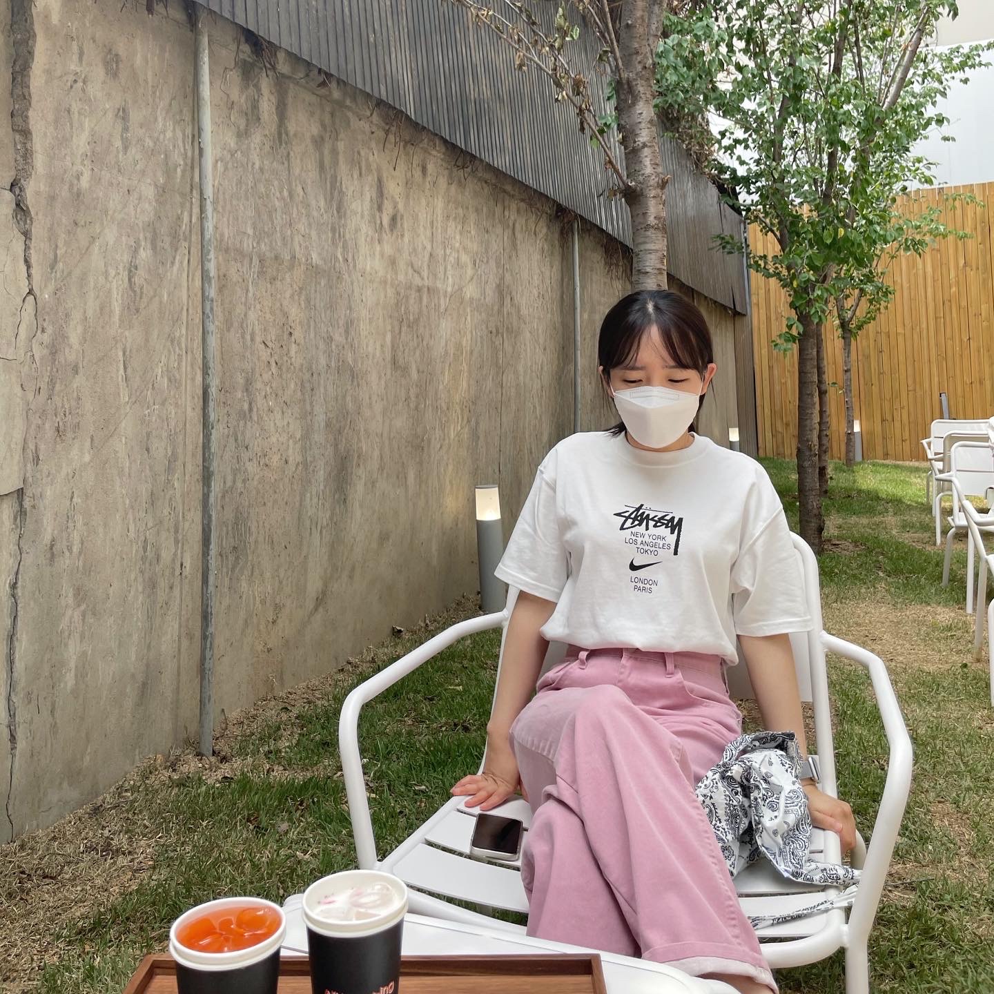 Nike x Stussy WT T-Shirt White - Asia 착용 스타일 - 2