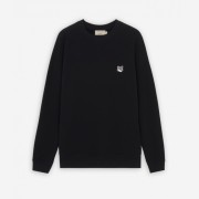 Maison Kitsune Grey Fox Head Patch Classic Sweatshirt Black