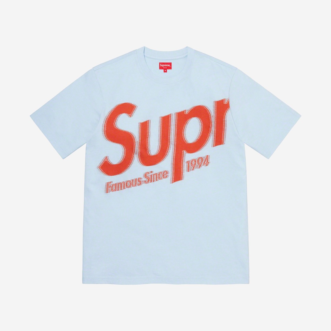 Supreme Intarsia Spellout S/S Top Light Blue - 21SS 상세 이미지 1