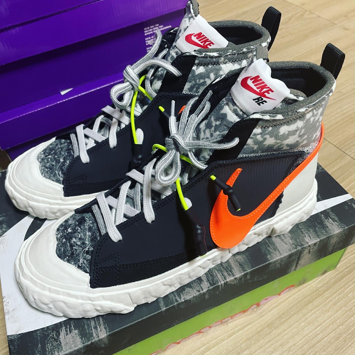 Nike x Readymade Blazer Mid Black 착용 스타일 - 1