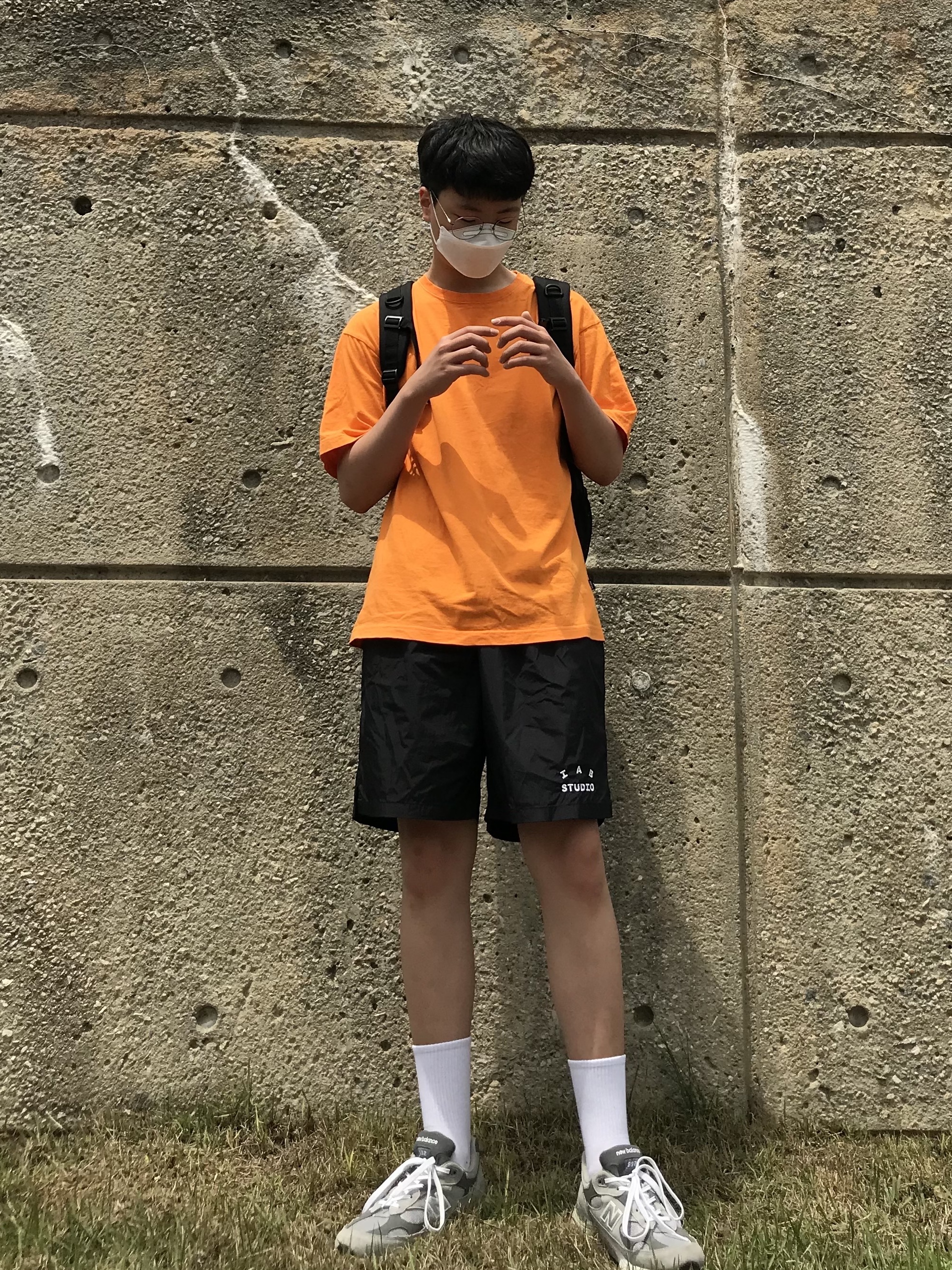 IAB Studio Woven Shorts Black, New Balance 992 Made in USA Grey - D Standard 착용 스타일 - 2