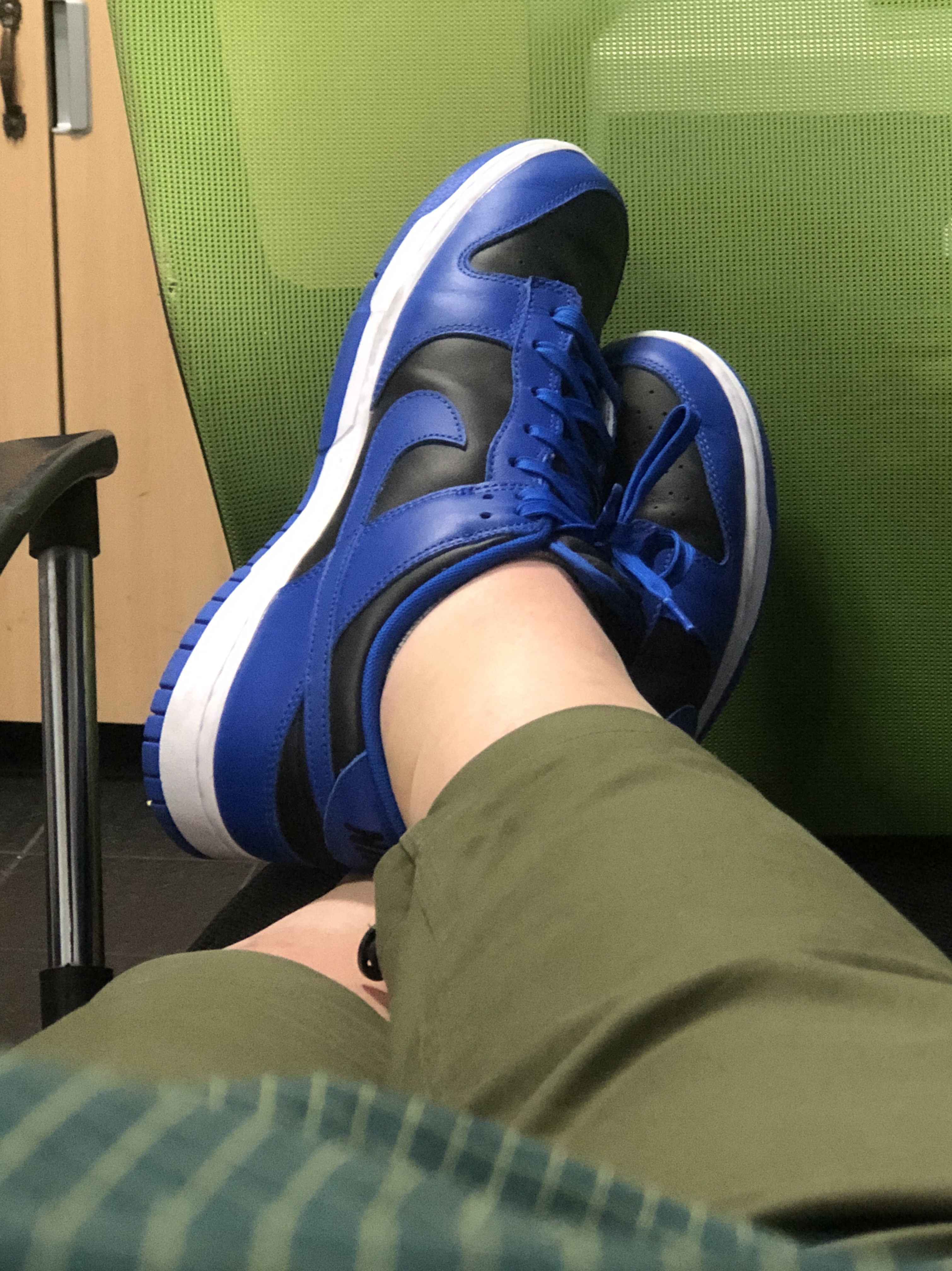 Nike ACG Woven Hooded Jacket Hyper Jade - US/EU, Nike Dunk Low Retro Hyper Cobalt 착용 스타일 - 2