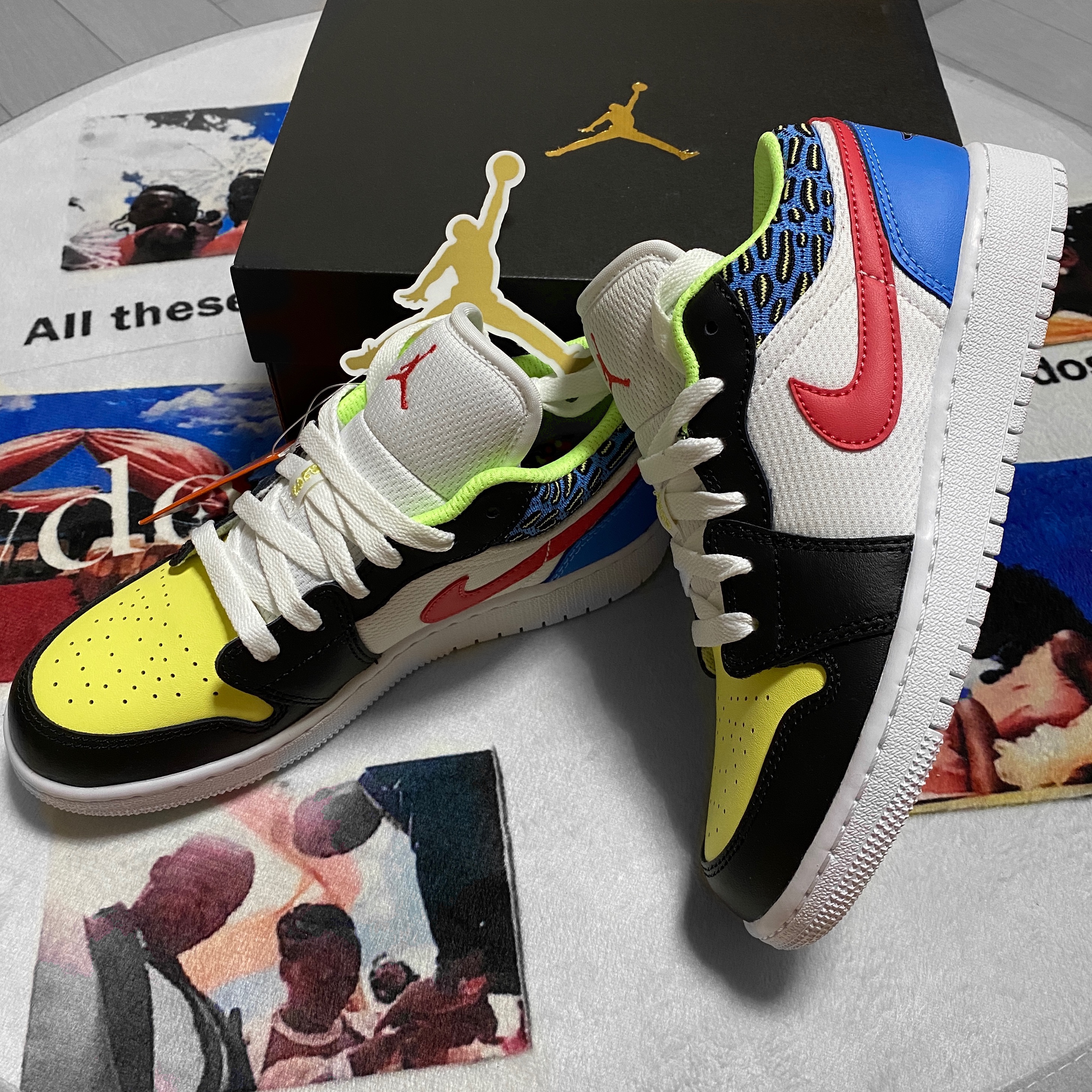 (GS) Jordan 1 Low Light Fusion Red 착용 스타일