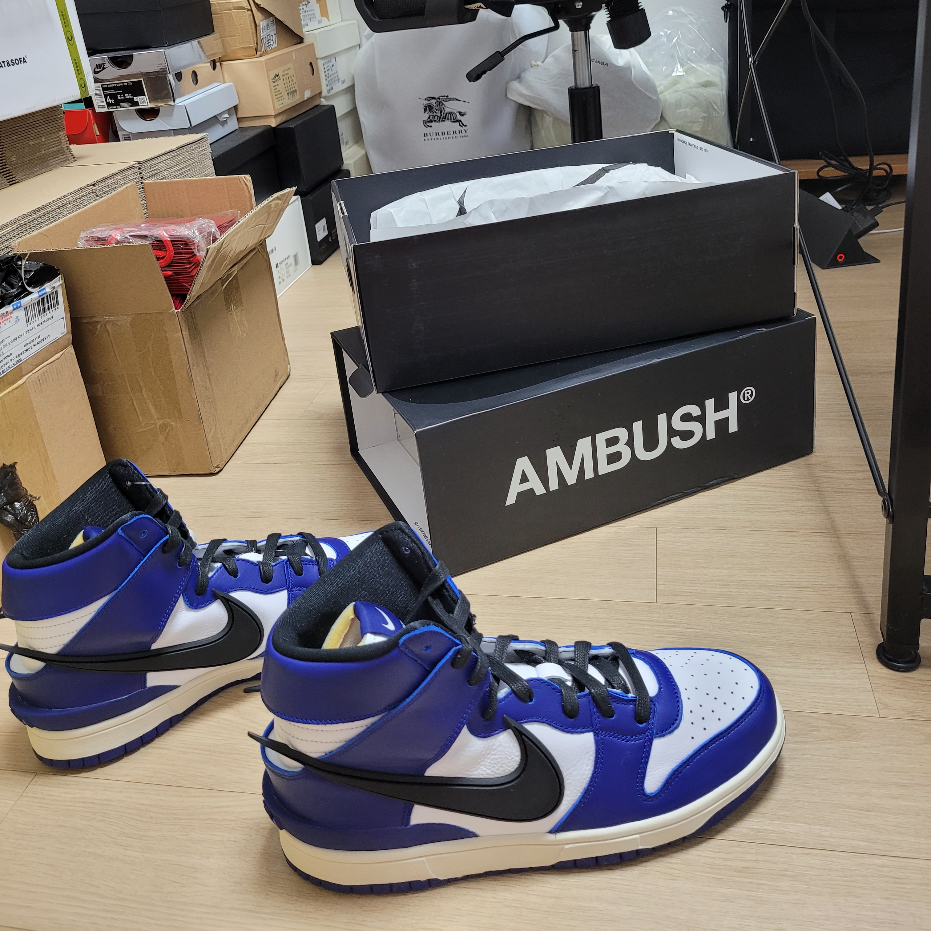 Nike x Ambush Dunk High Deep Royal Blue 착용 스타일