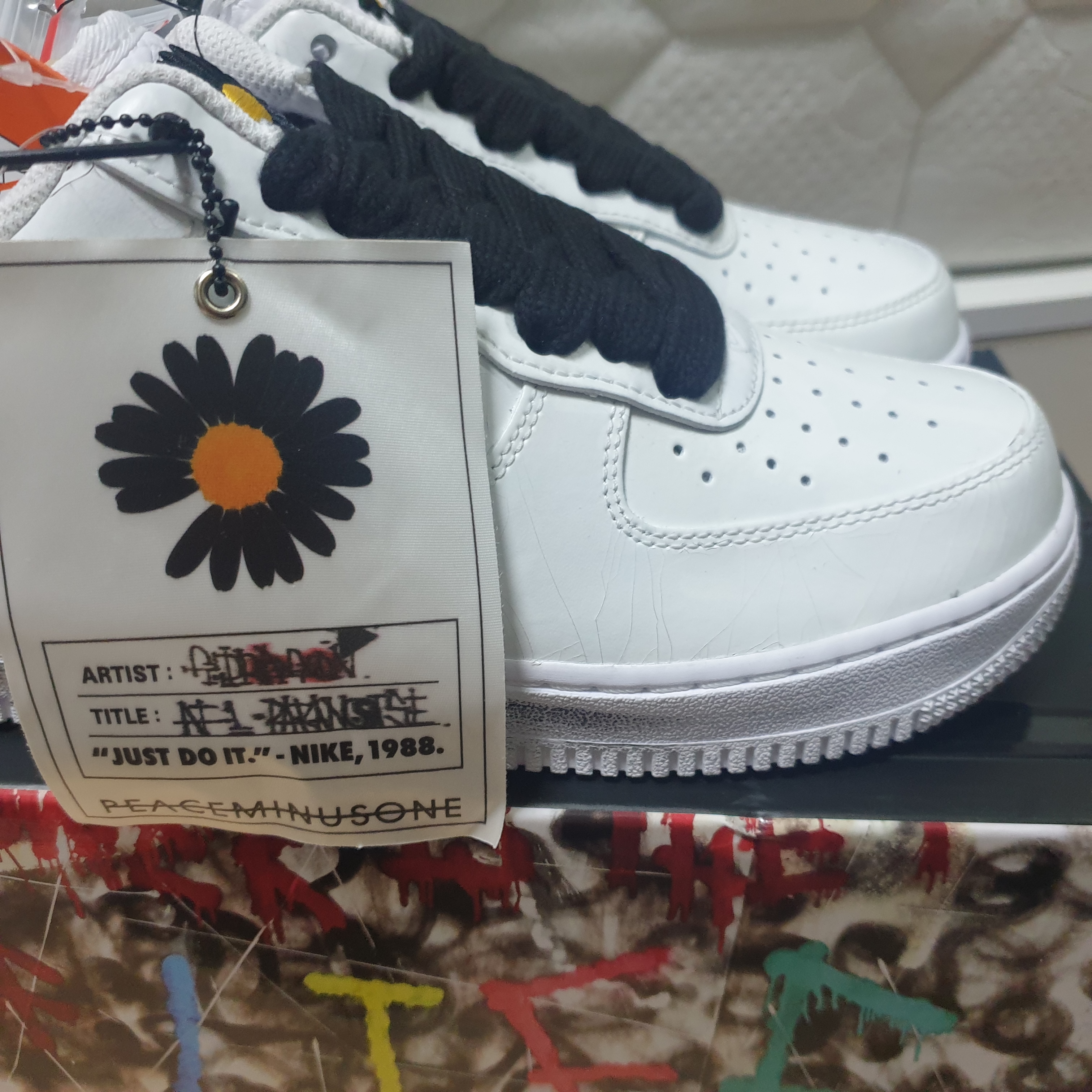 Nike x Peaceminusone Air Force 1 Low Para-Noise 2.0 착용 스타일 - 4
