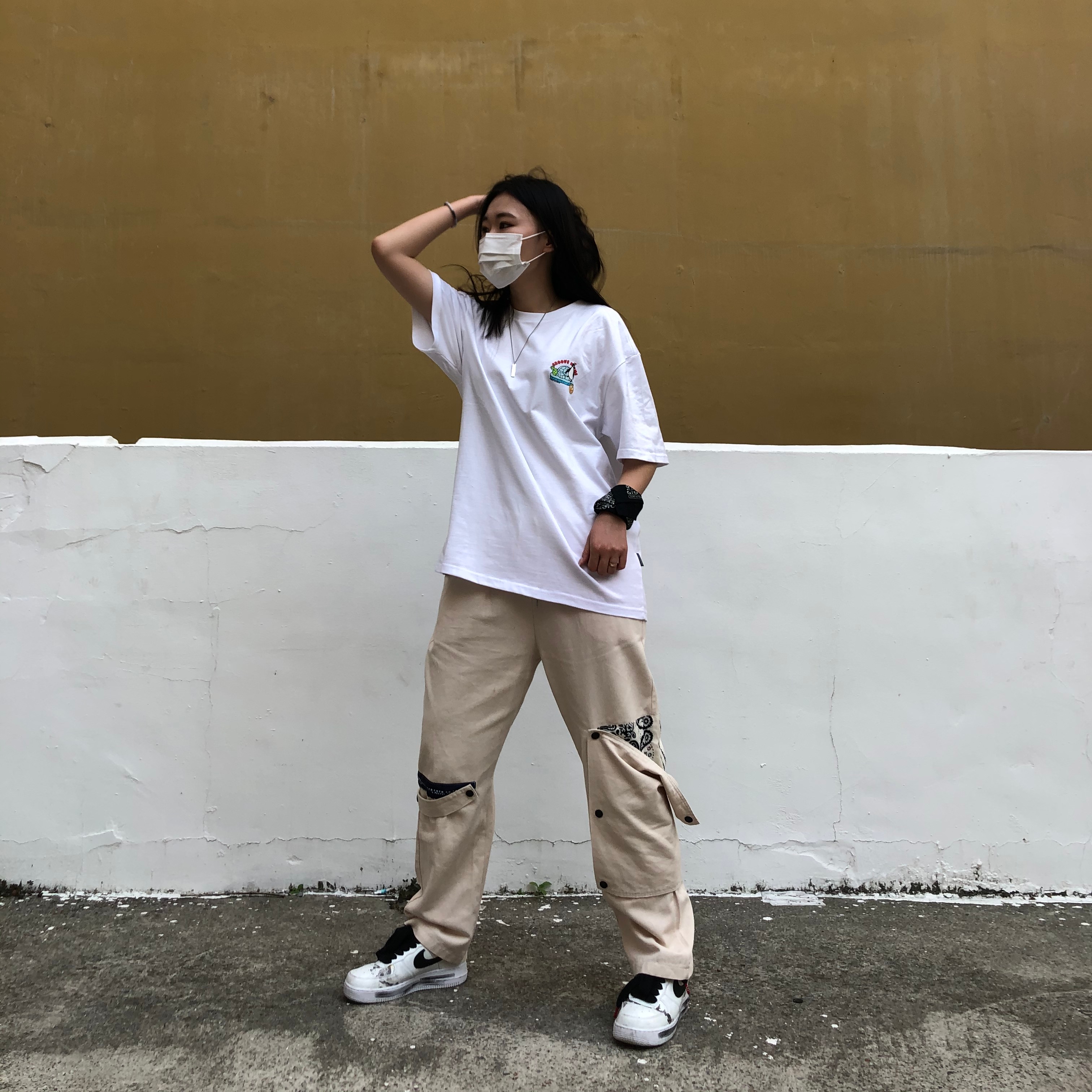 Nike x Peaceminusone Air Force 1 Low Para-Noise 2.0 착용 스타일