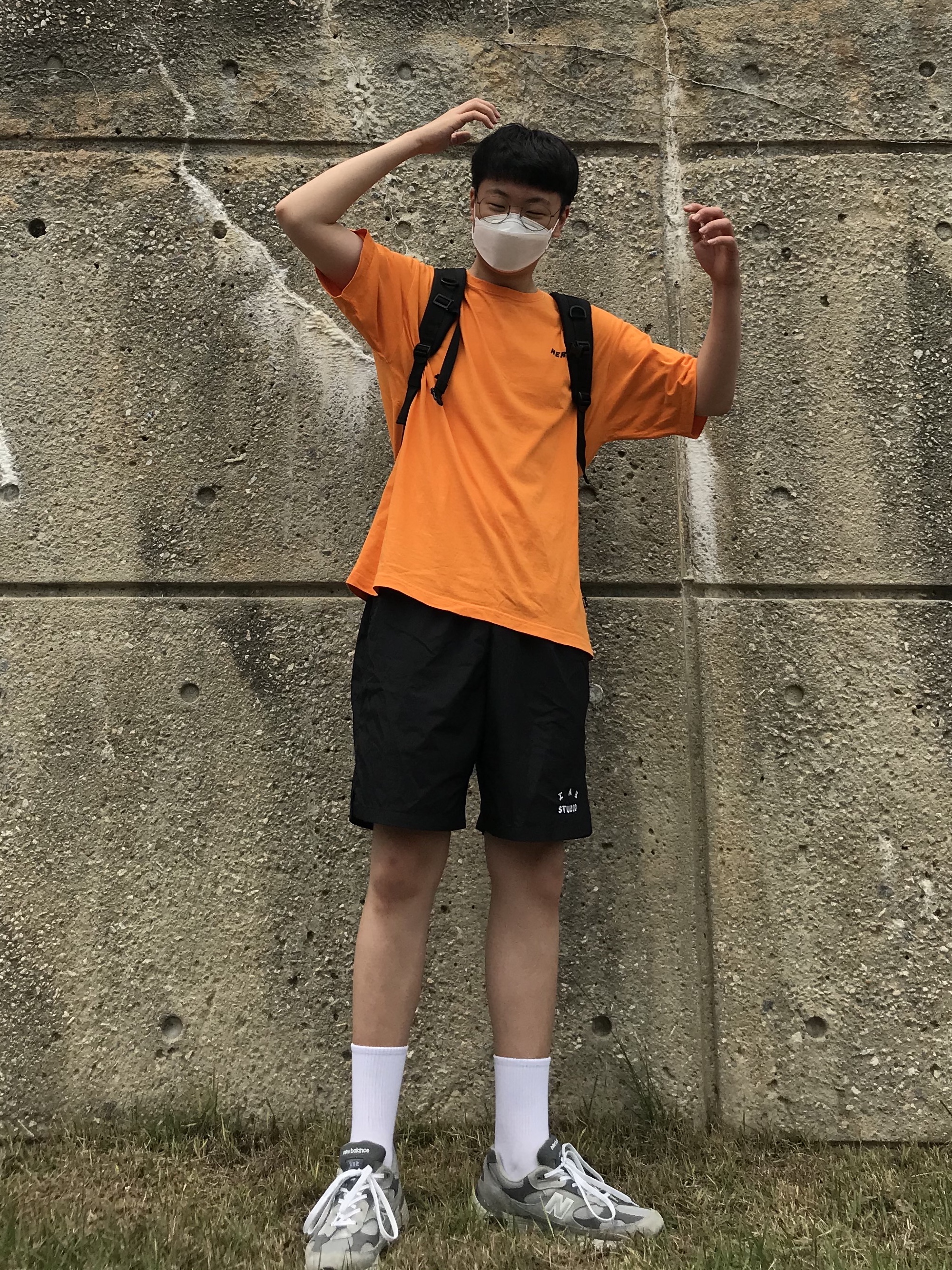 IAB Studio Woven Shorts Black, New Balance 992 Made in USA Grey - D Standard 착용 스타일 - 3
