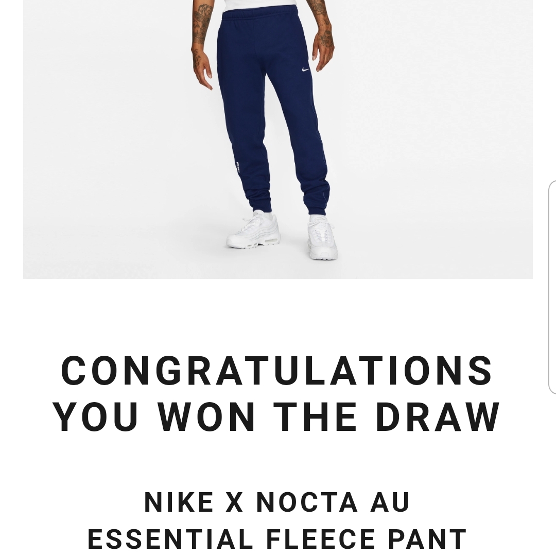 Nike x Drake Nocta Cardinal Stock Essential Fleece Pants Navy - US/EU 착용 스타일
