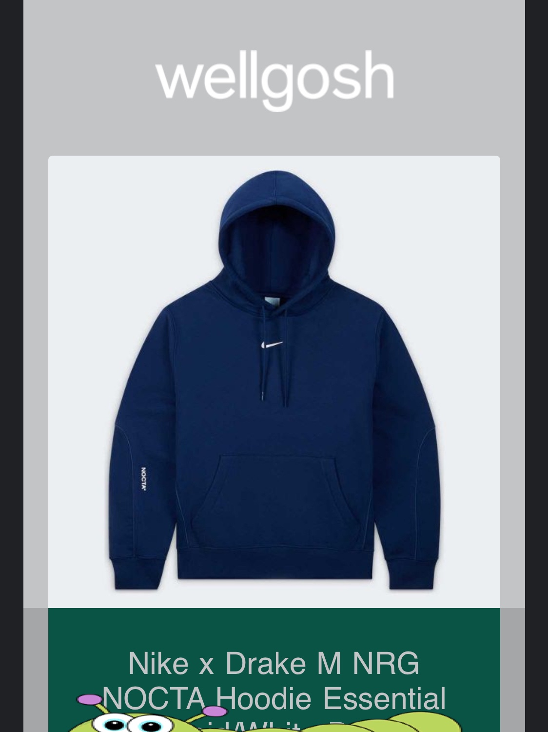 Nike x Drake Nocta Cardinal Stock Essential Hoodie Navy - US/EU, Nike x Drake Nocta Cardinal Stock Essential Fleece Pants Navy - US/EU 착용 스타일 - 1