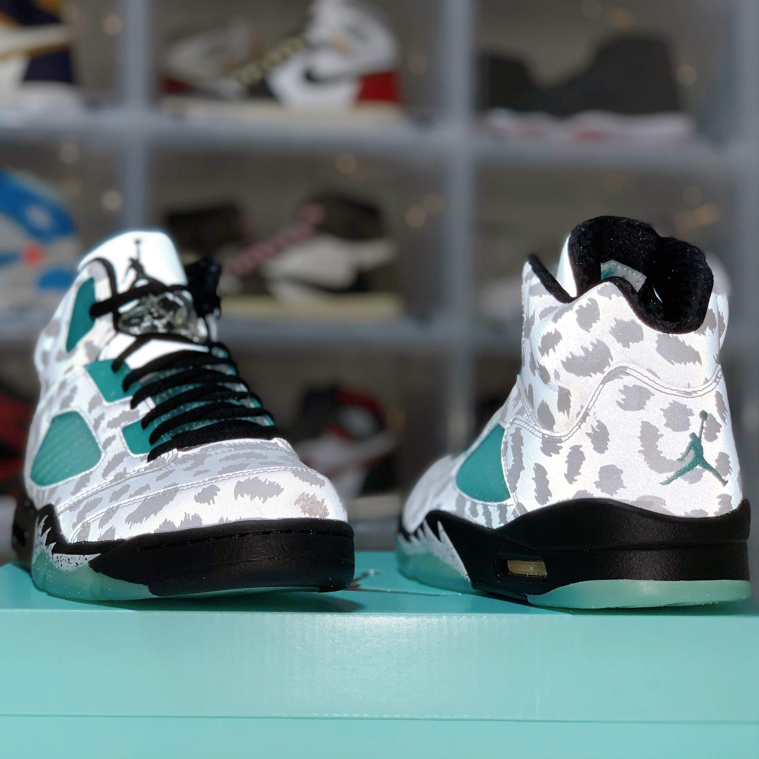 Jordan 5 Retro Island Green 착용 스타일 - 4
