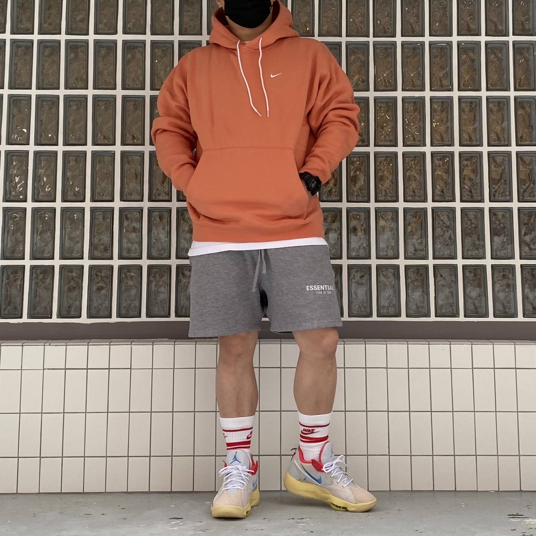 Nike M NRG Hoodie Healing Orange - US/EU, Jordan x Union Zoom '92 Guava Ice 착용 스타일