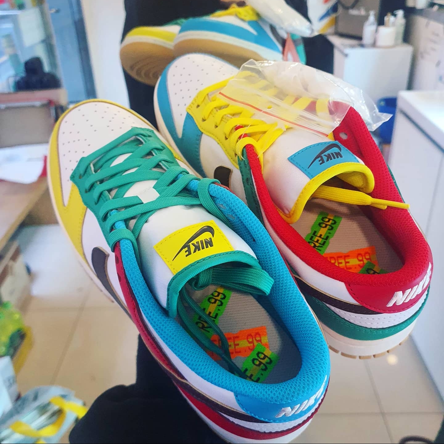 Nike Dunk Low SE Free.99 White 착용 스타일 - 2