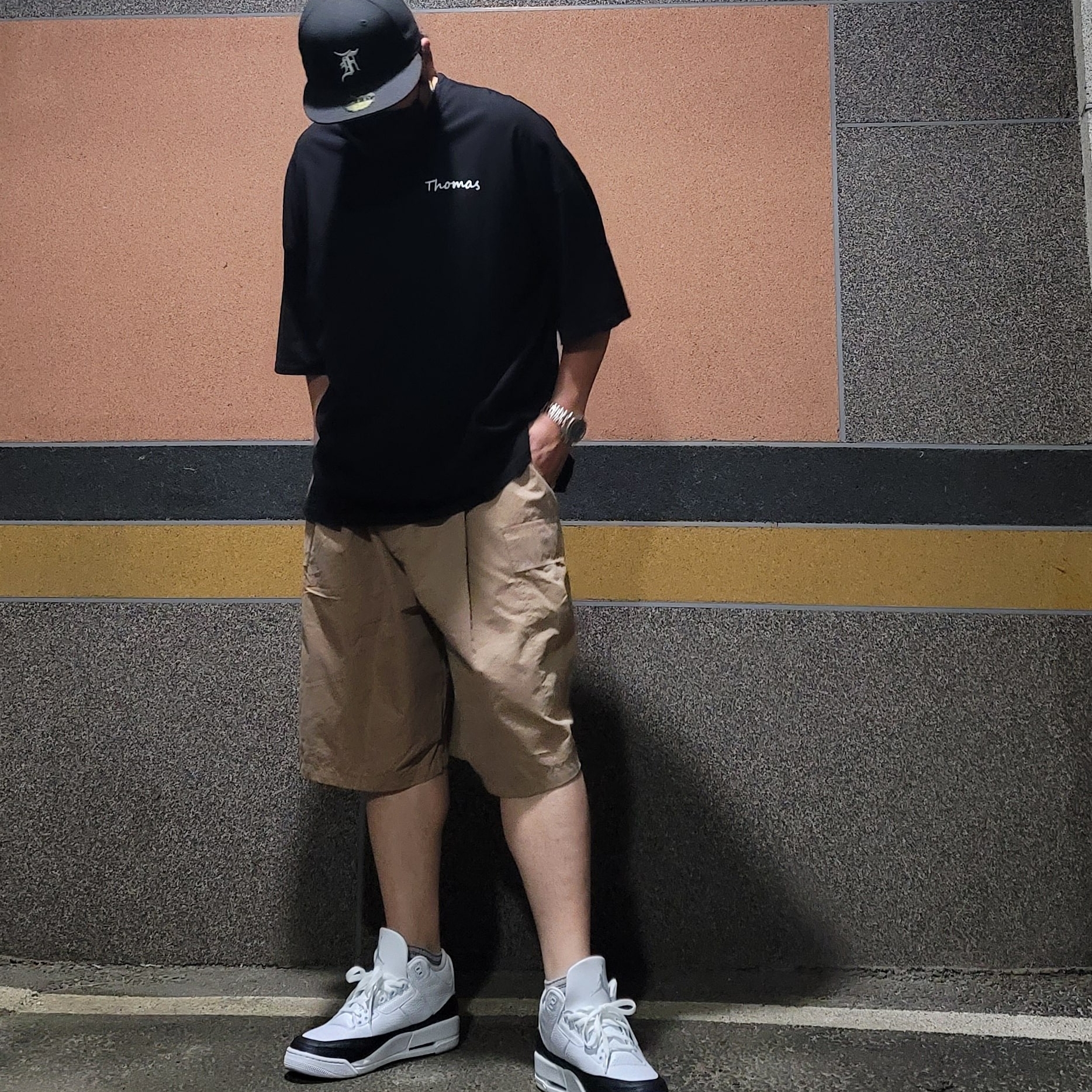 Jordan 3 x Fragment Retro SP White Black 착용 스타일