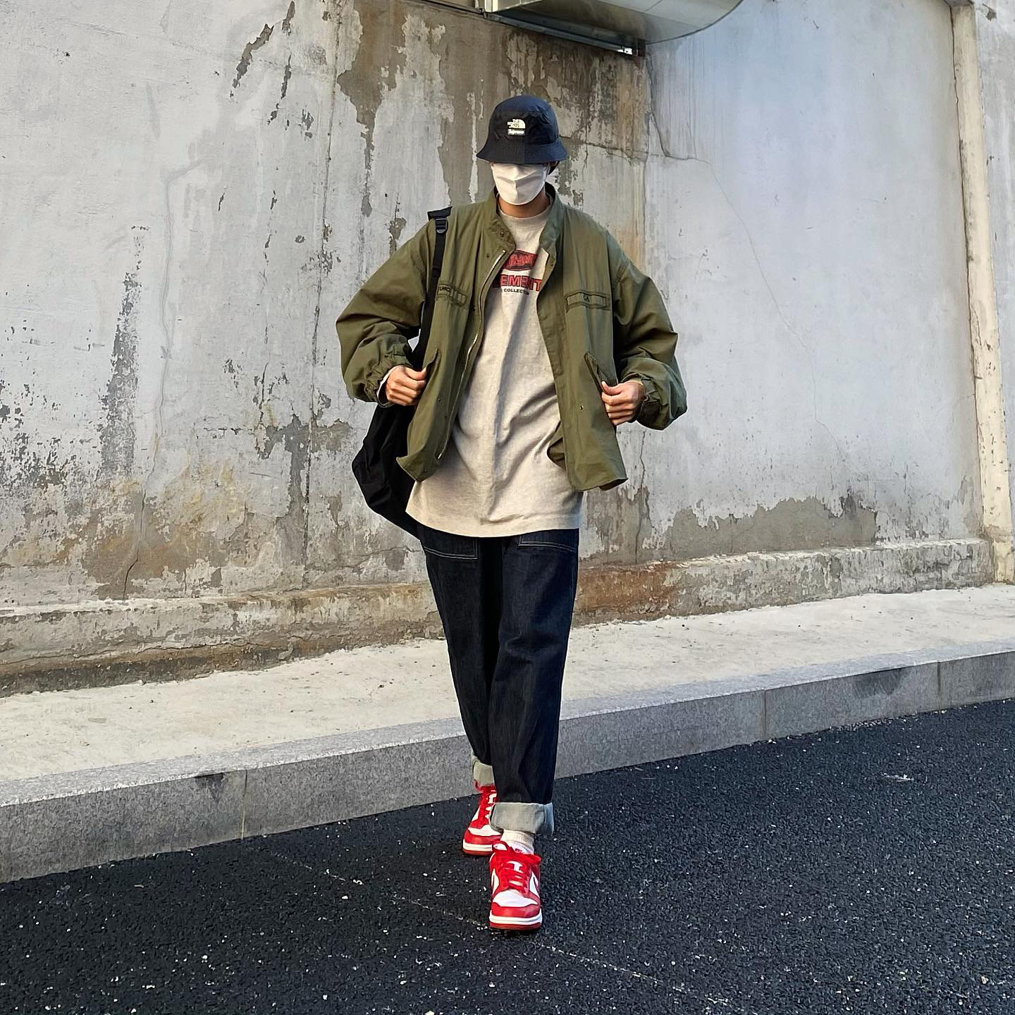 Nike Dunk Low SP University Red 2020 착용 스타일 - 1