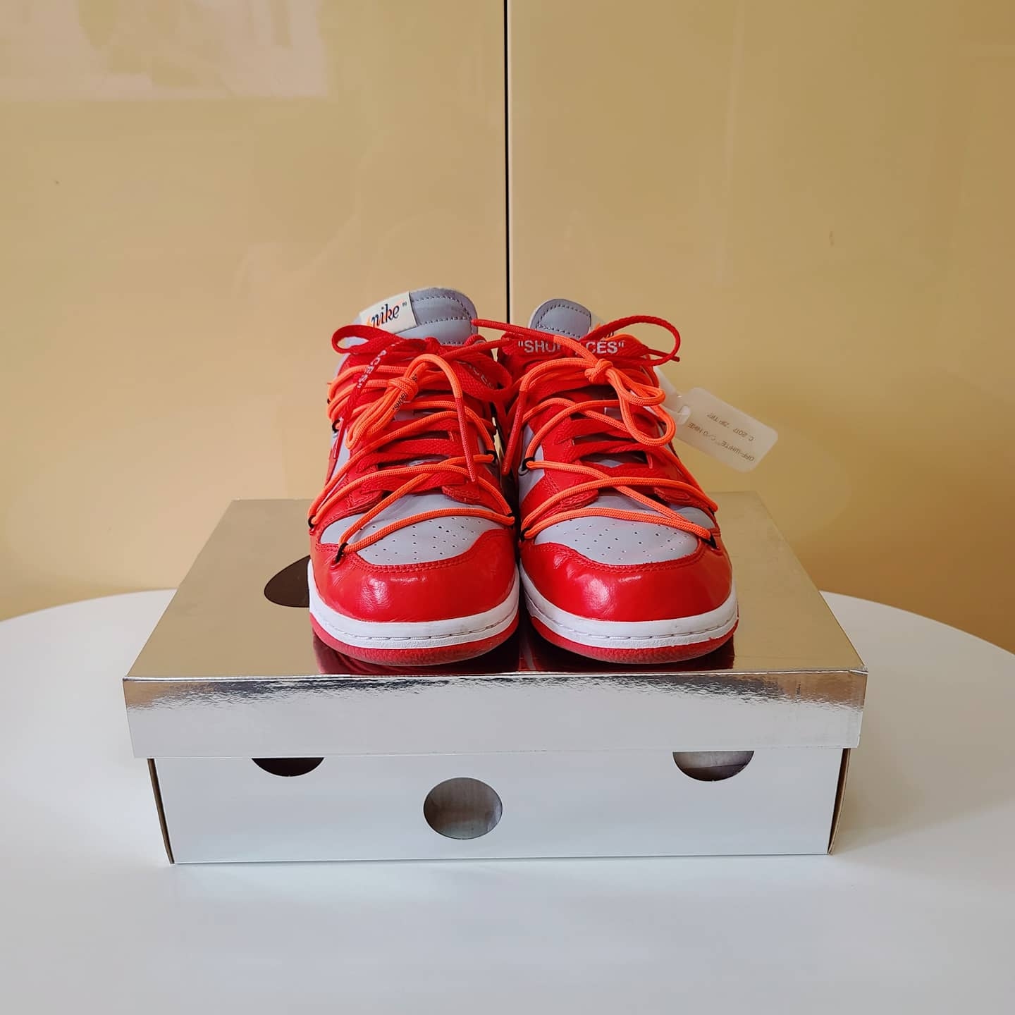 Nike x Off-White Dunk Low University Red 착용 스타일 - 4