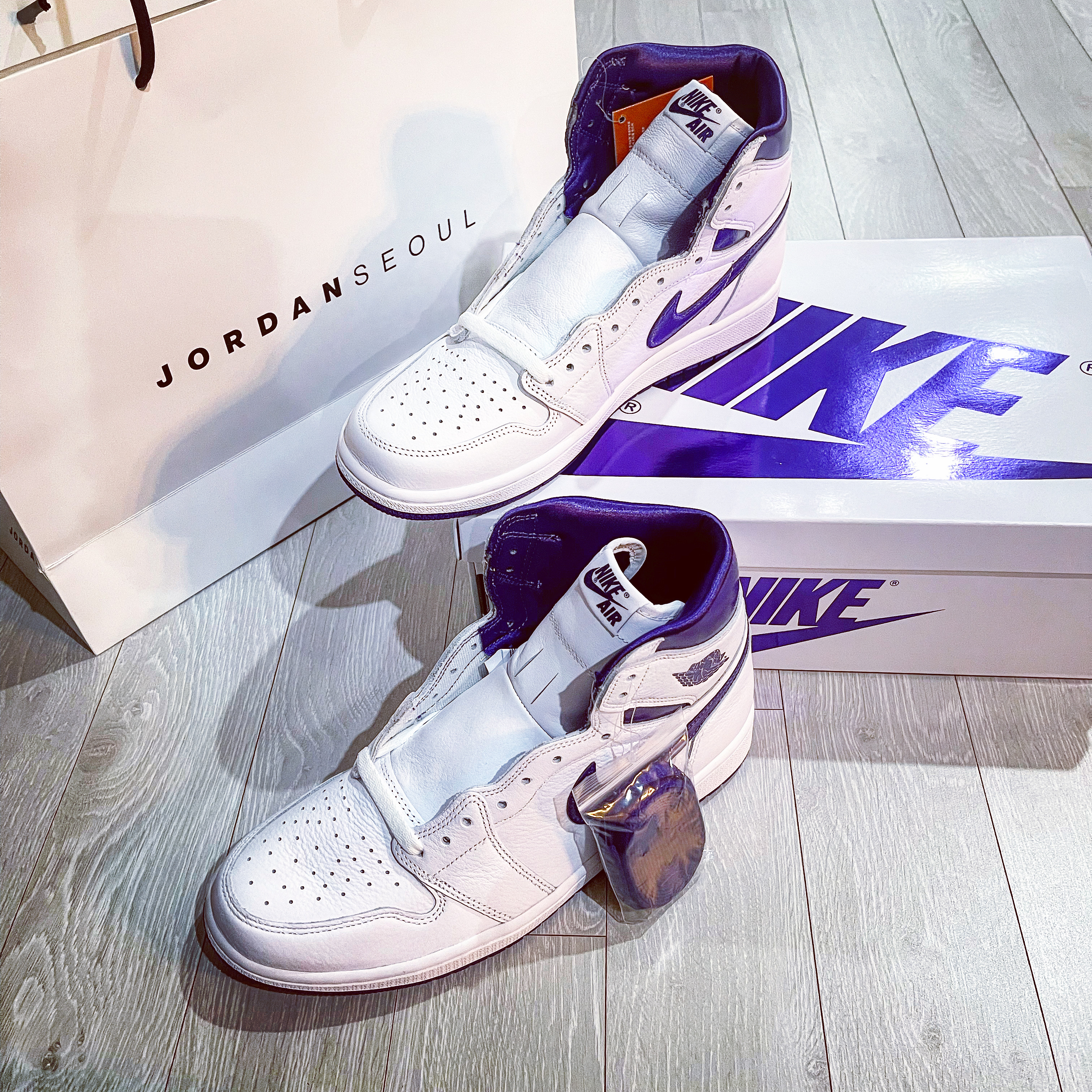 (W) Jordan 1 High OG Court Purple 착용 스타일