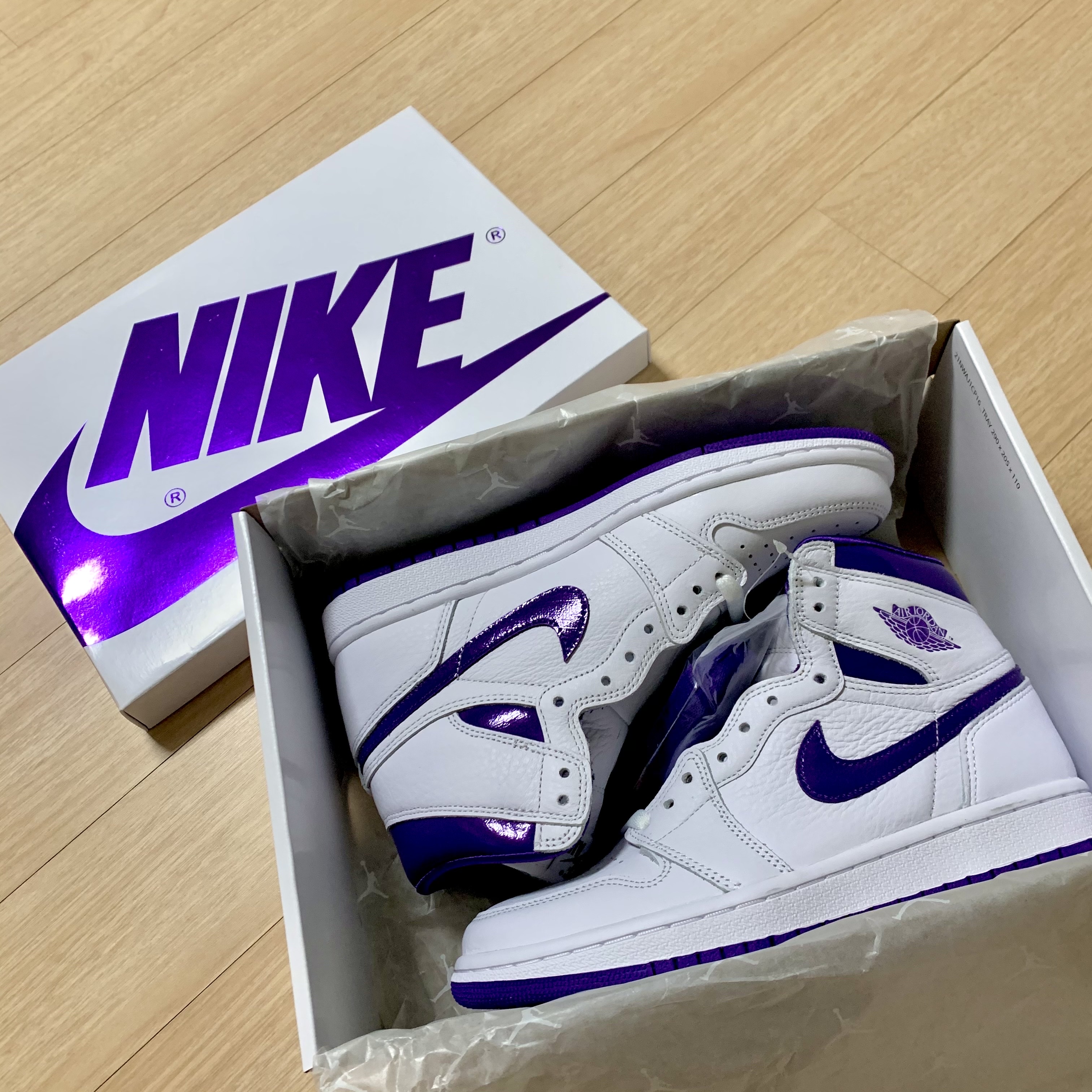 (W) Jordan 1 High OG Court Purple 착용 스타일