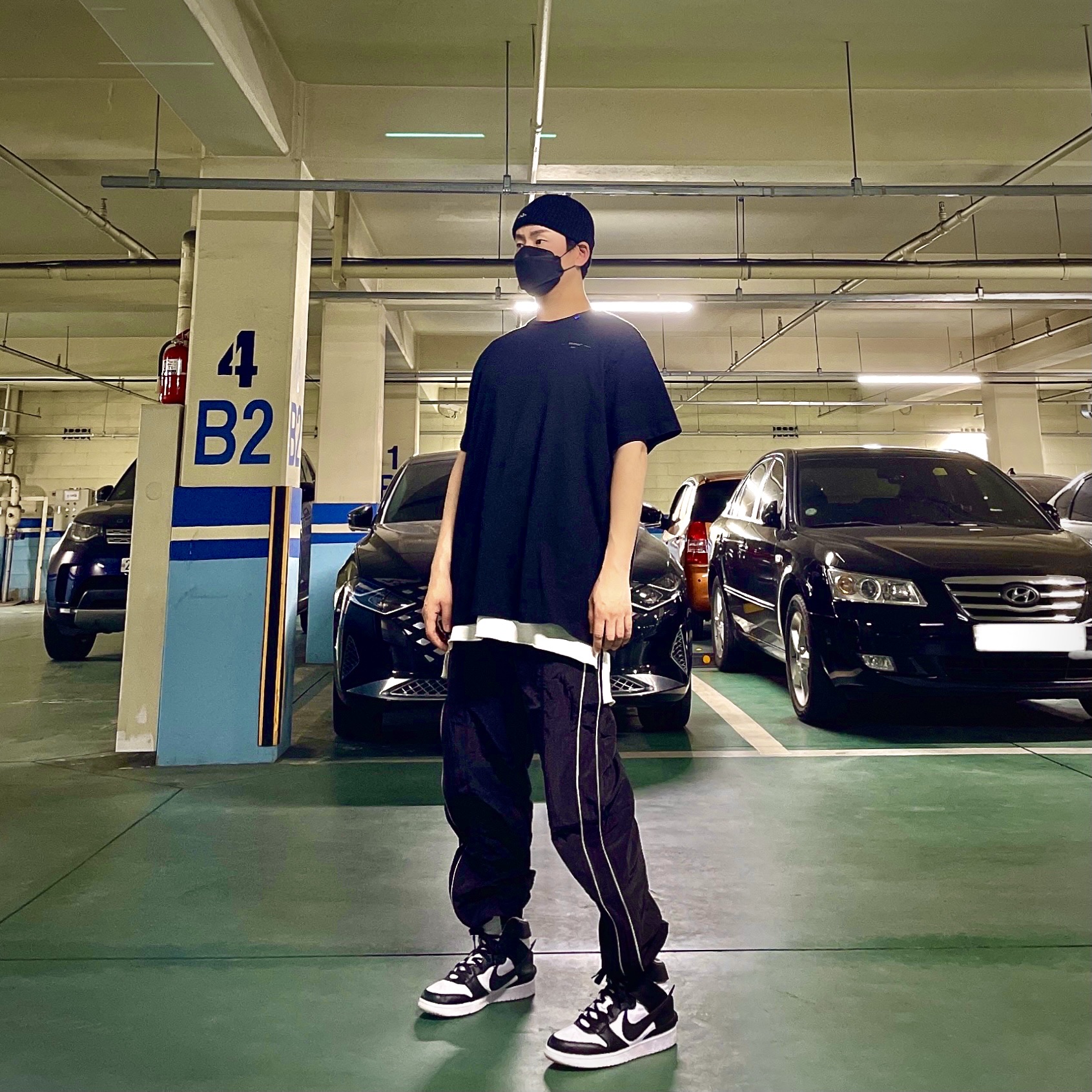 Nike x Ambush Dunk High Black 착용 스타일