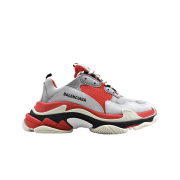 (W) Balenciaga Triple S Sneakers Red Grey
