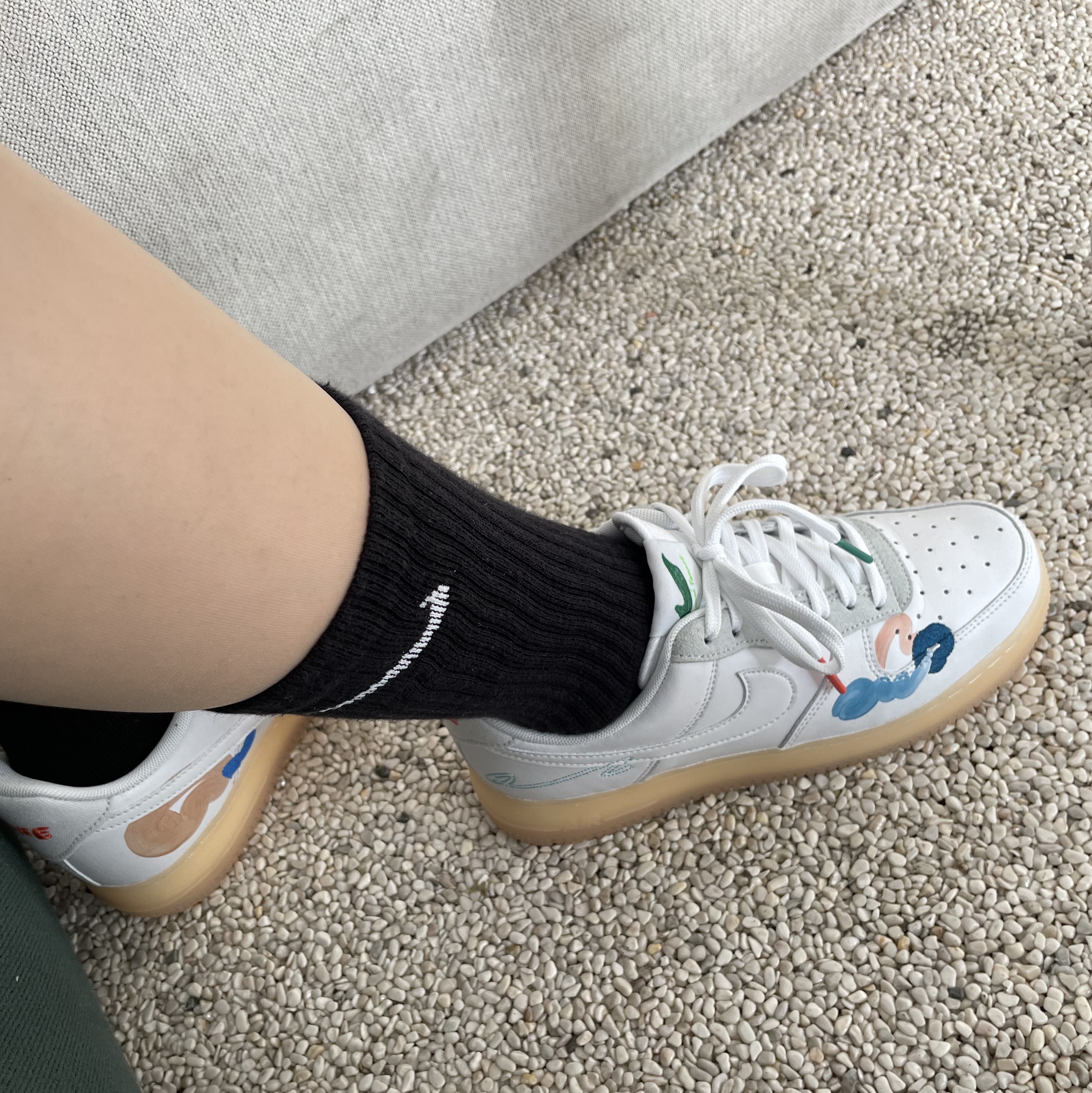 Nike x Mayumi Yamase Air Force 1 Flyleather Solar Red 착용 스타일 - 4