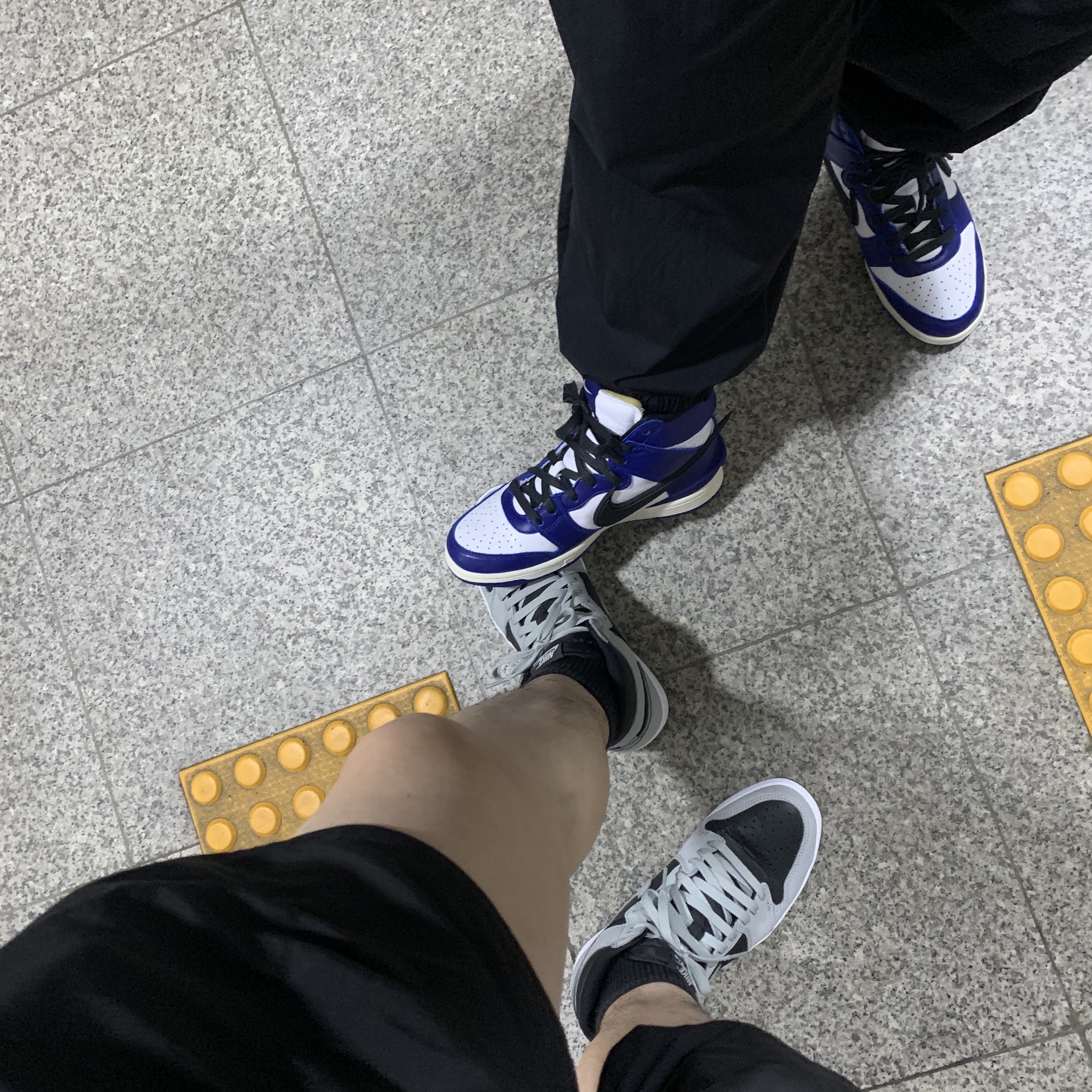 Nike x Ambush Dunk High Deep Royal Blue, Jordan 1 Retro High OG Shadow 2.0 착용 스타일