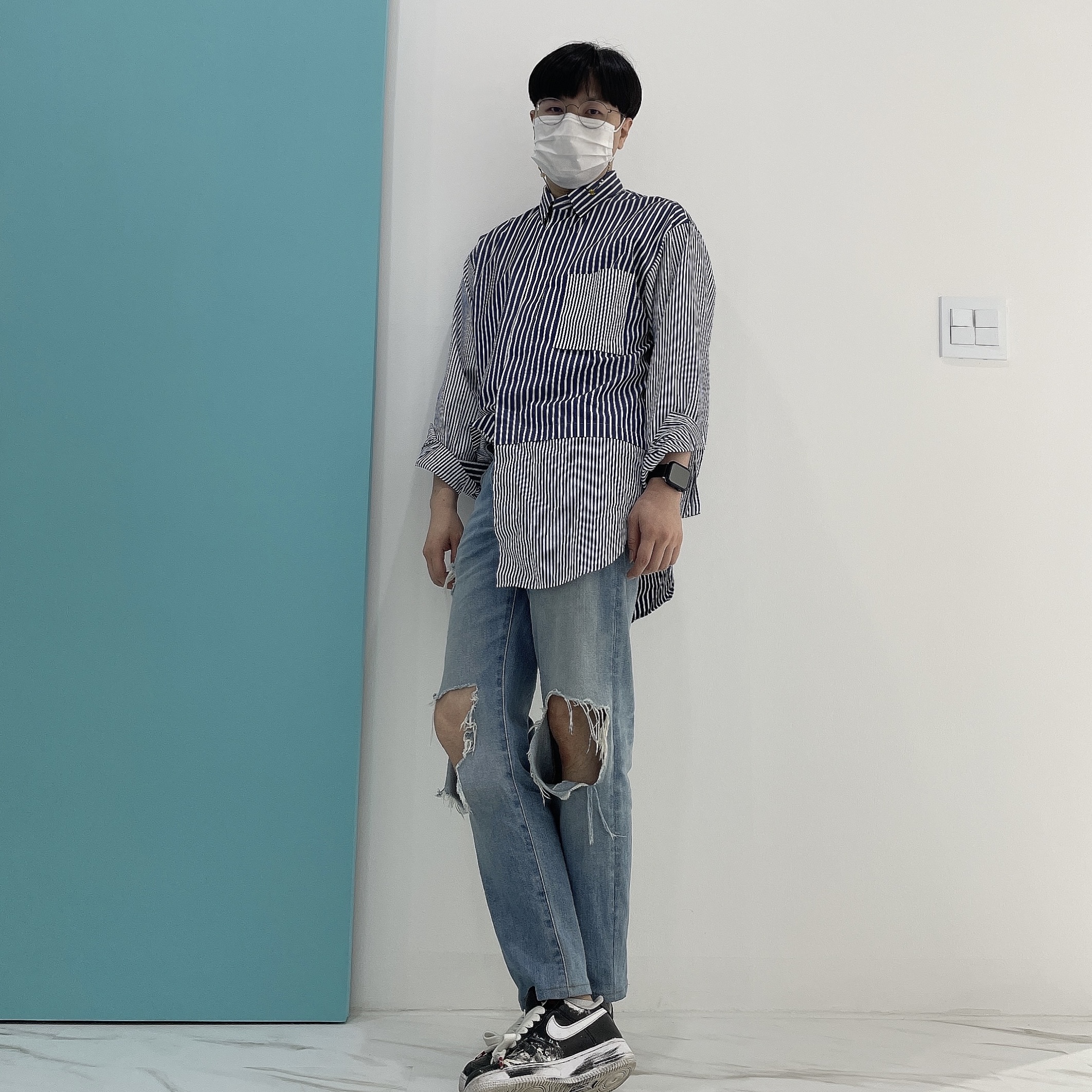 Nike x Peaceminusone Air Force 1 Low Para-Noise 착용 스타일 - 2