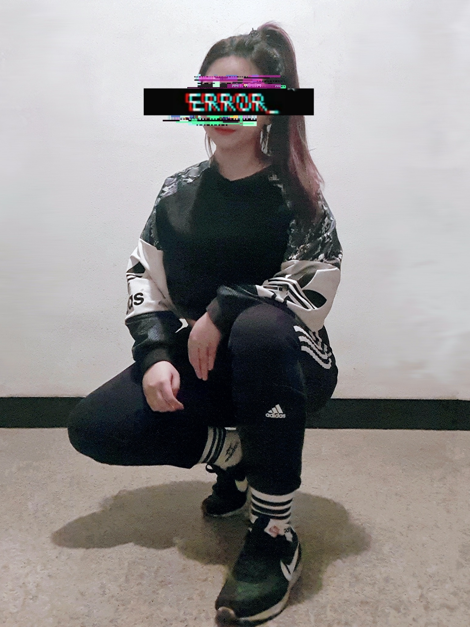 (W) Nike Daybreak Black White 착용 스타일