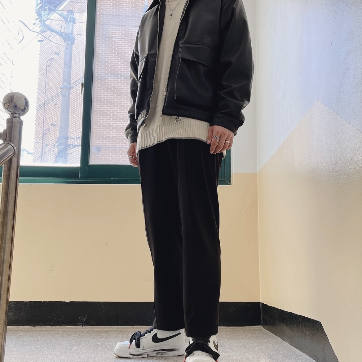 Nike x Peaceminusone Air Force 1 Low Para-Noise 2.0 착용 스타일
